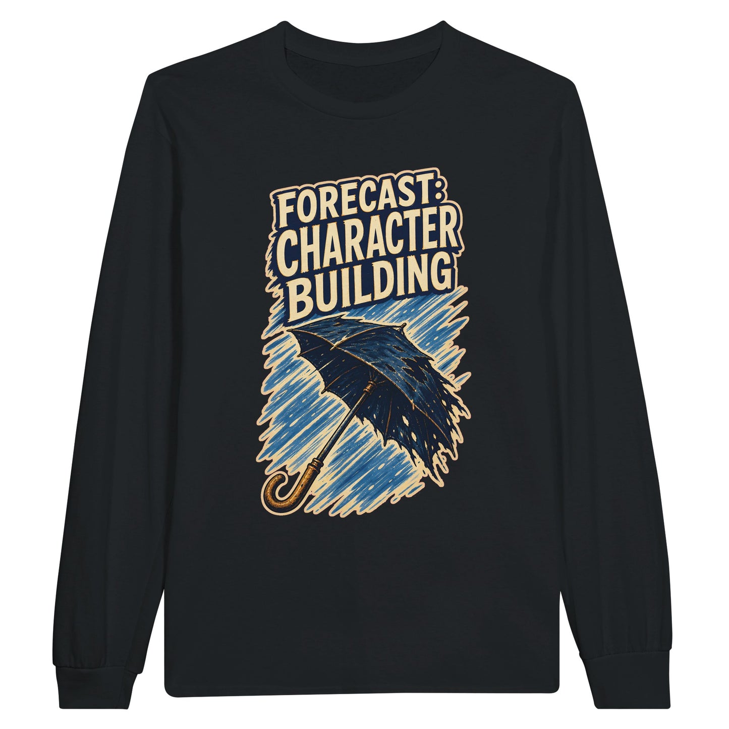 Forecast: Character Building – British Weather Long-Sleeve T-shirt — product view 7