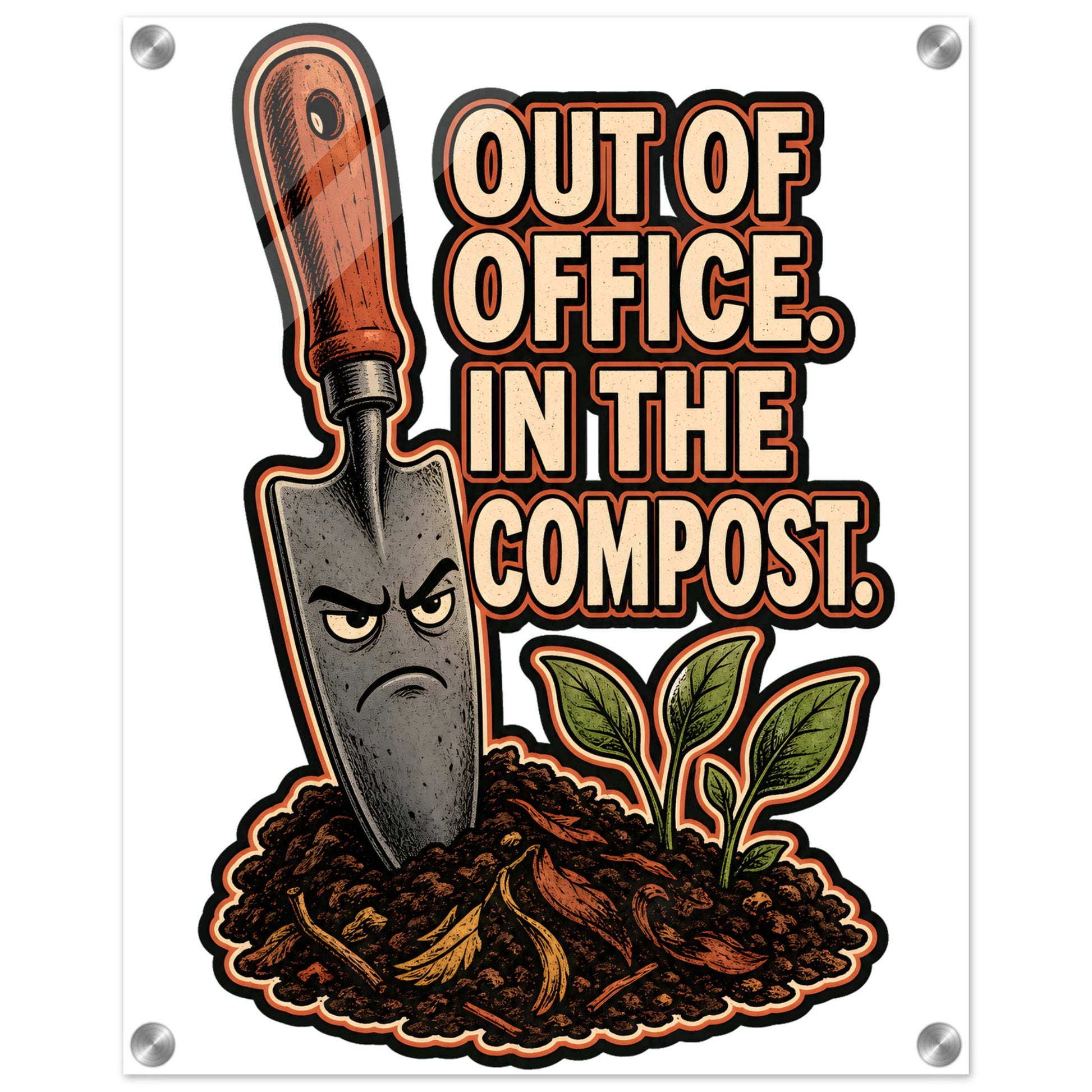 Out of Office, In the Compost Acrylic Print — product view 2
