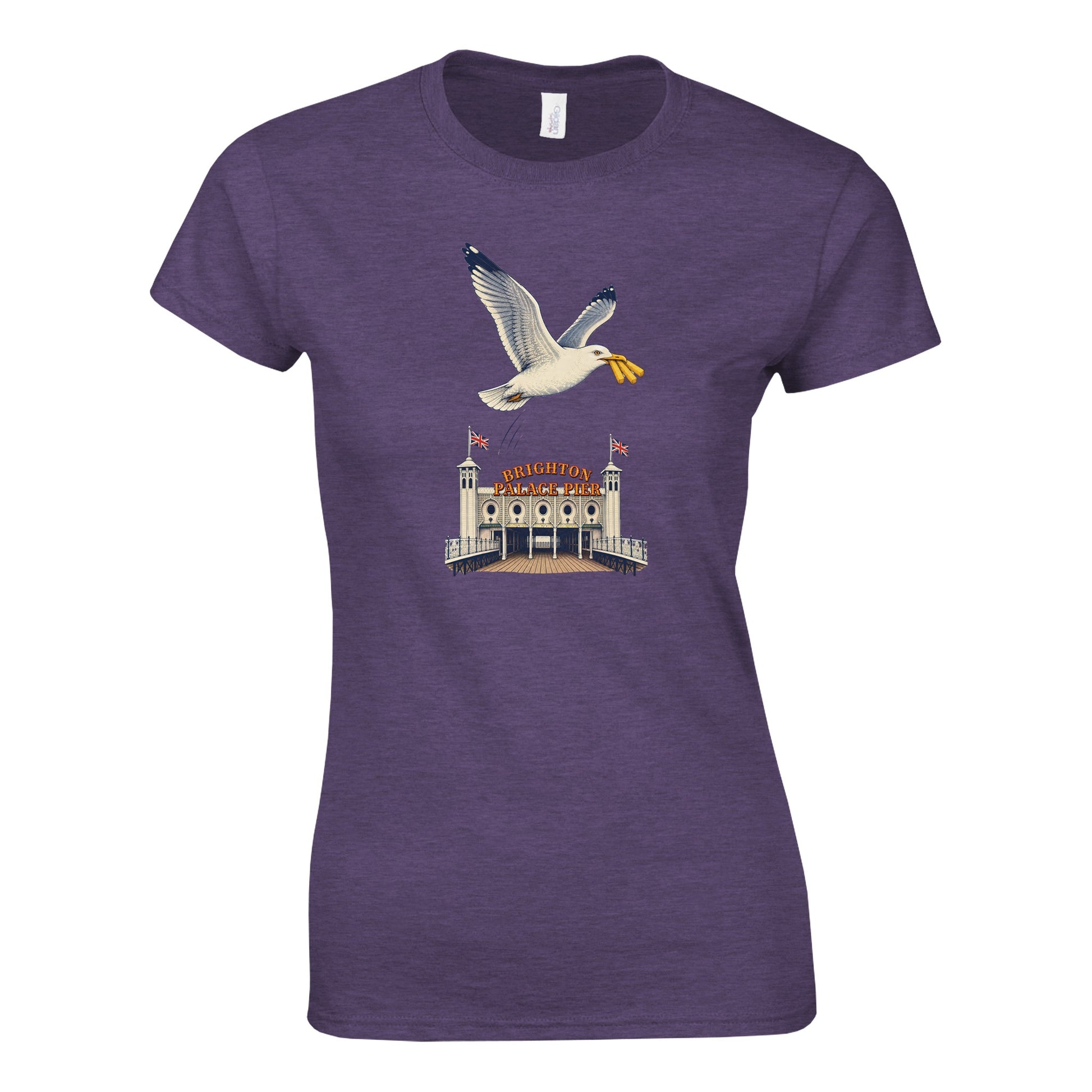 Brighton Palace Pier Chip Heist Women's T-shirt — product view 9
