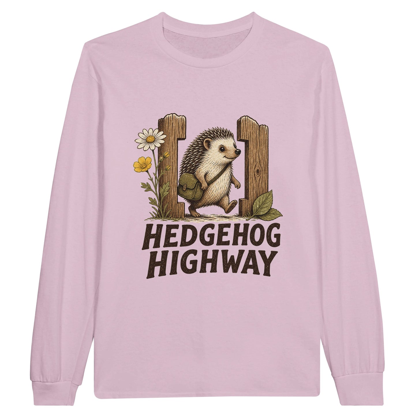 Hedgehog Highway Garden Graphic Long-Sleeve T-shirt — product view 5