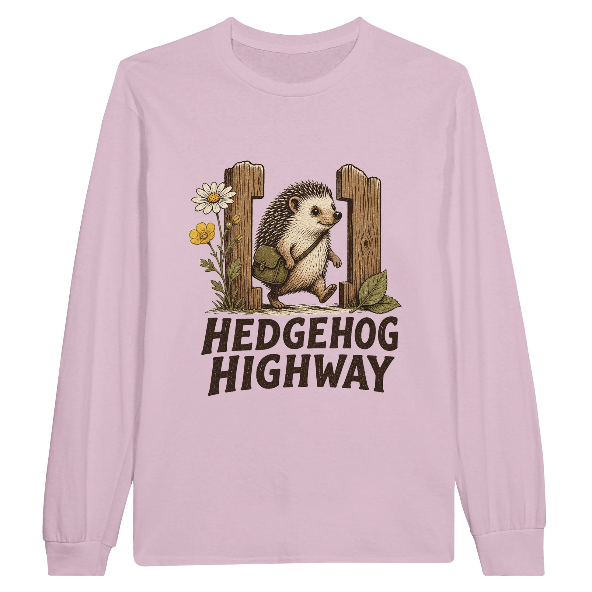 Hedgehog Highway Garden Graphic Long-Sleeve T-shirt — product view 5