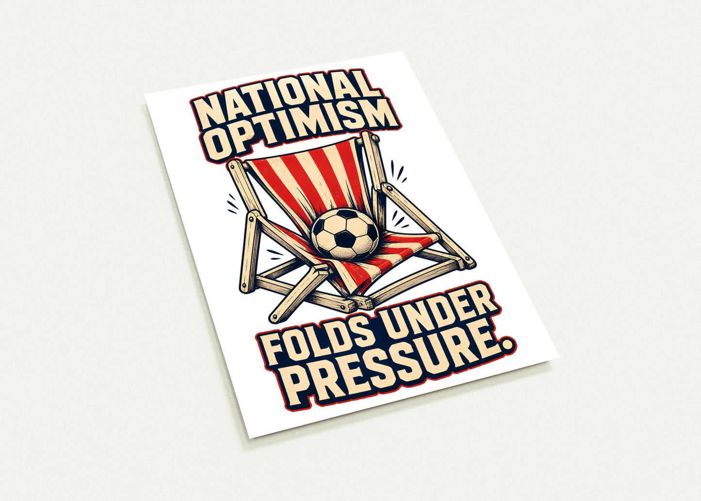 National Optimism Folds Under Pressure Football Postcard Pack — product view 3