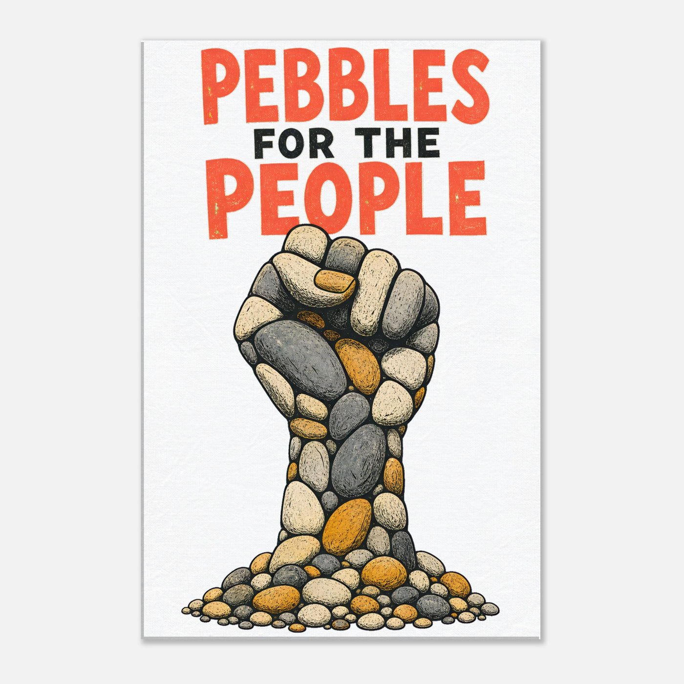 Pebbles for the People Graphic Canvas