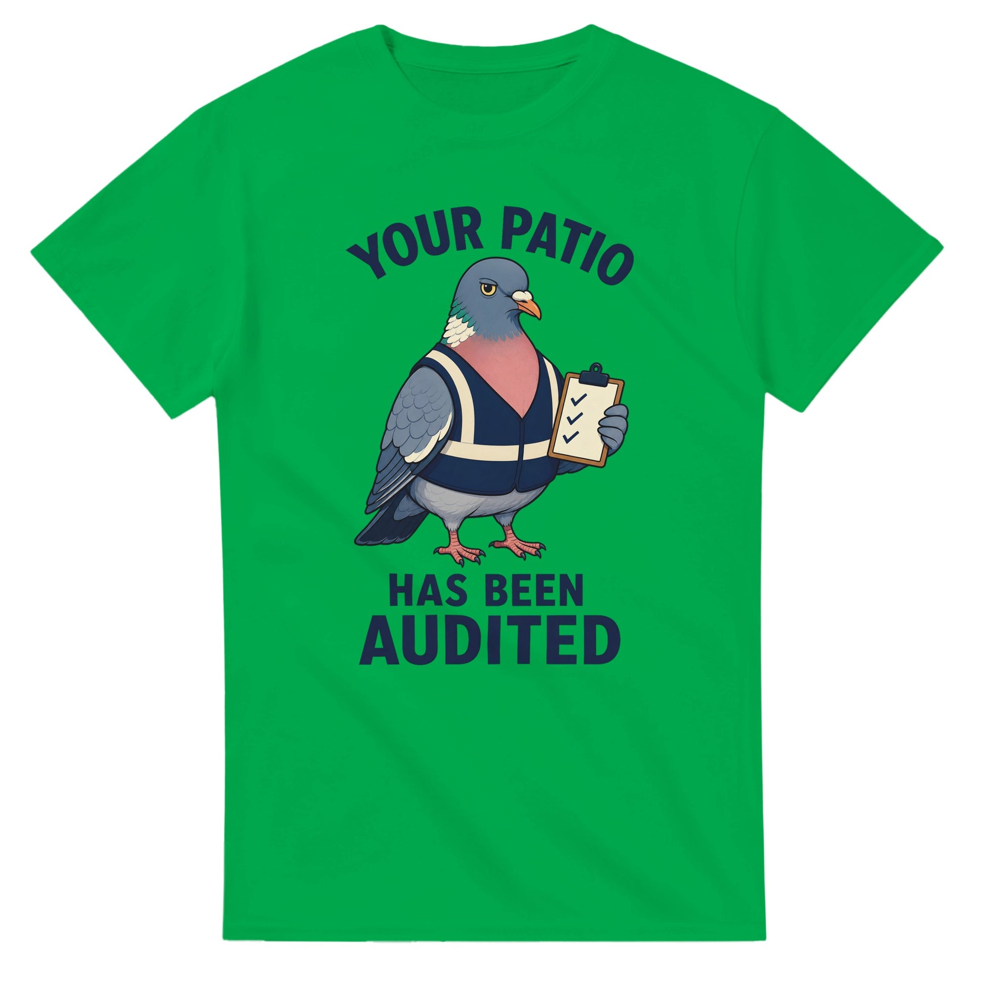 Your Patio Has Been Audited Pigeon Graphic T-shirt — product view 11