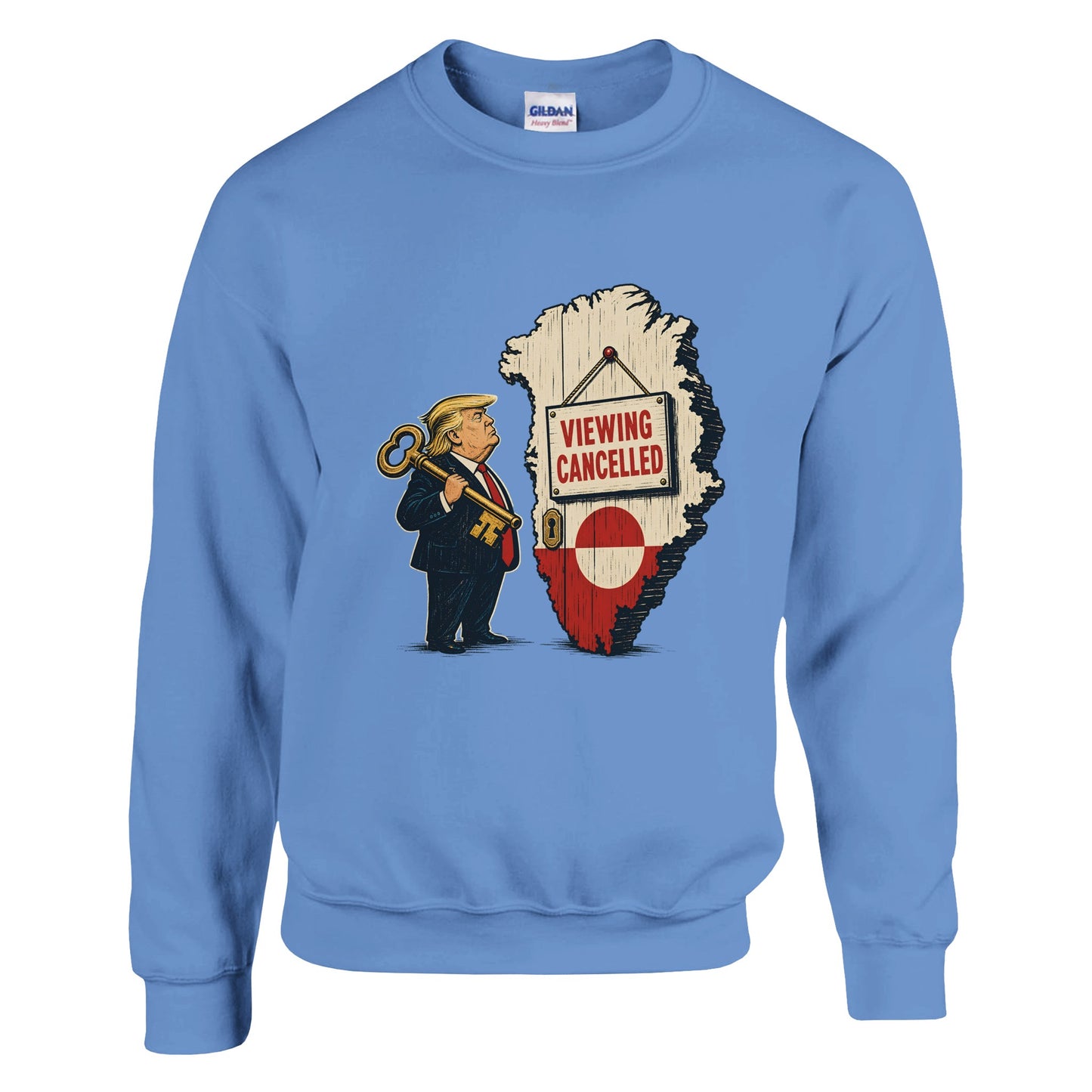 Viewing Cancelled — Greenland Political Satire Sweatshirt — product view 12