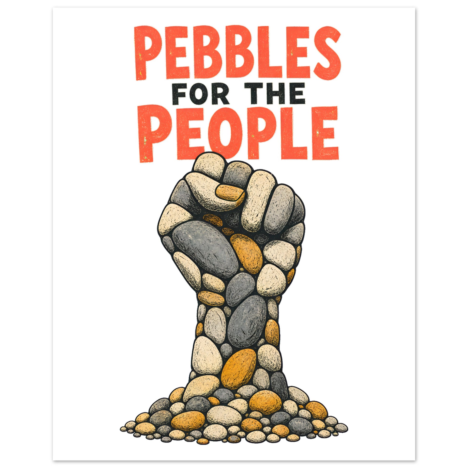 Pebbles for the People Graphic Poster — product view 3