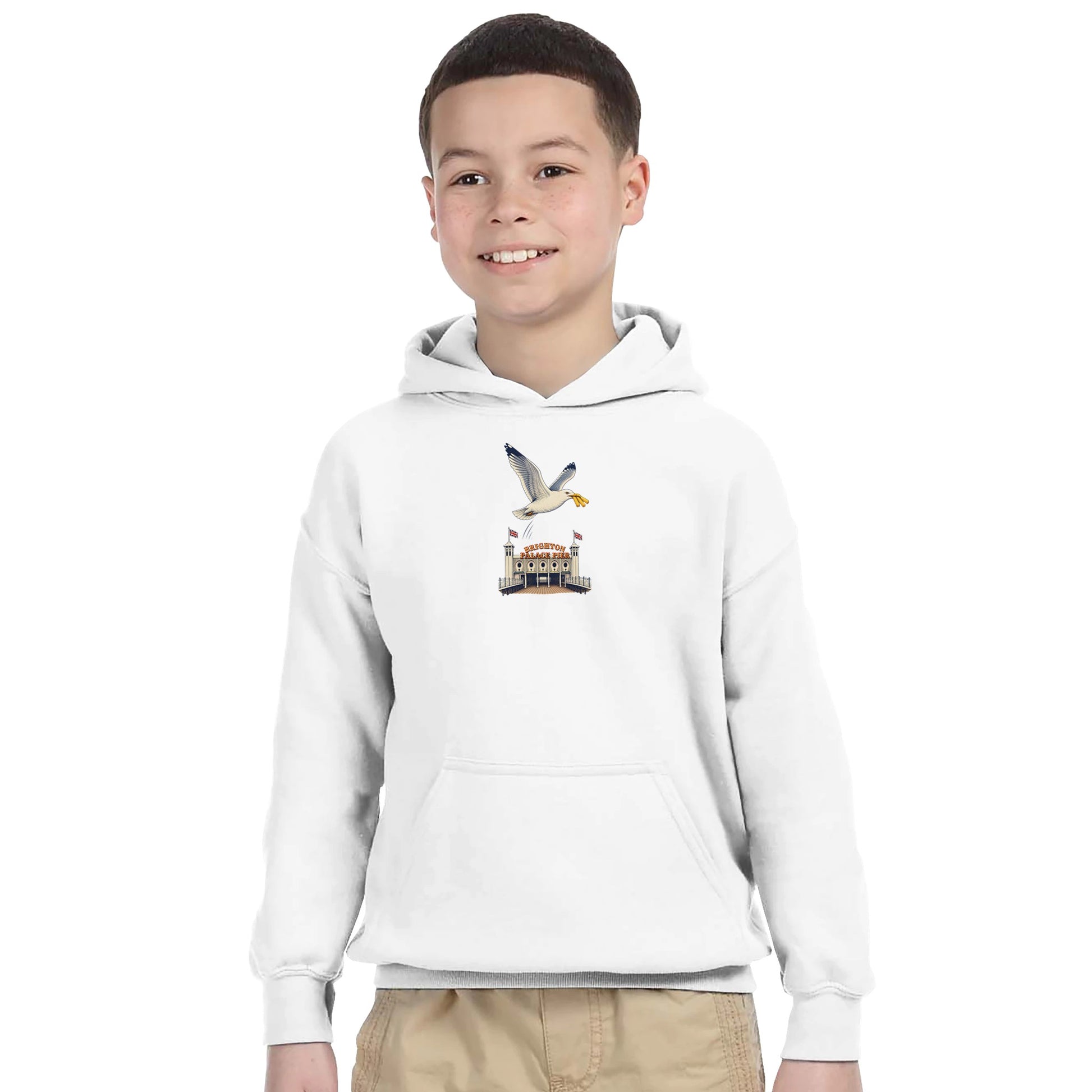 Brighton Palace Pier Chip Heist Kids' Hoodie — product view 14