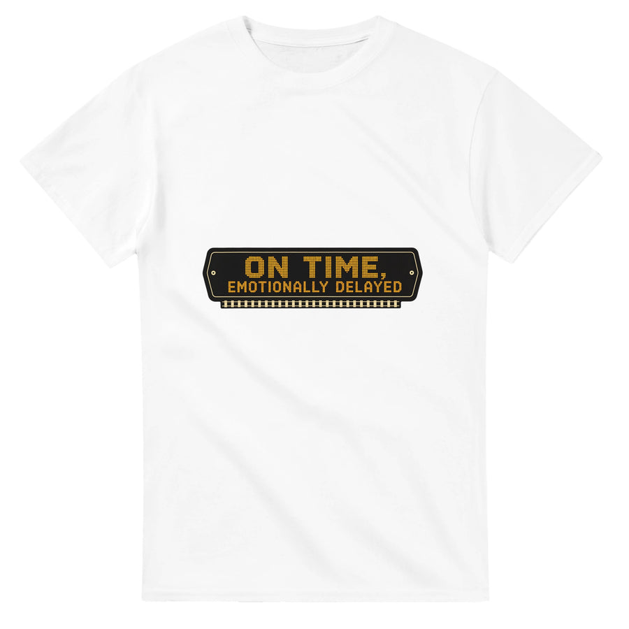 On Time, Emotionally Delayed Rail Graphic
