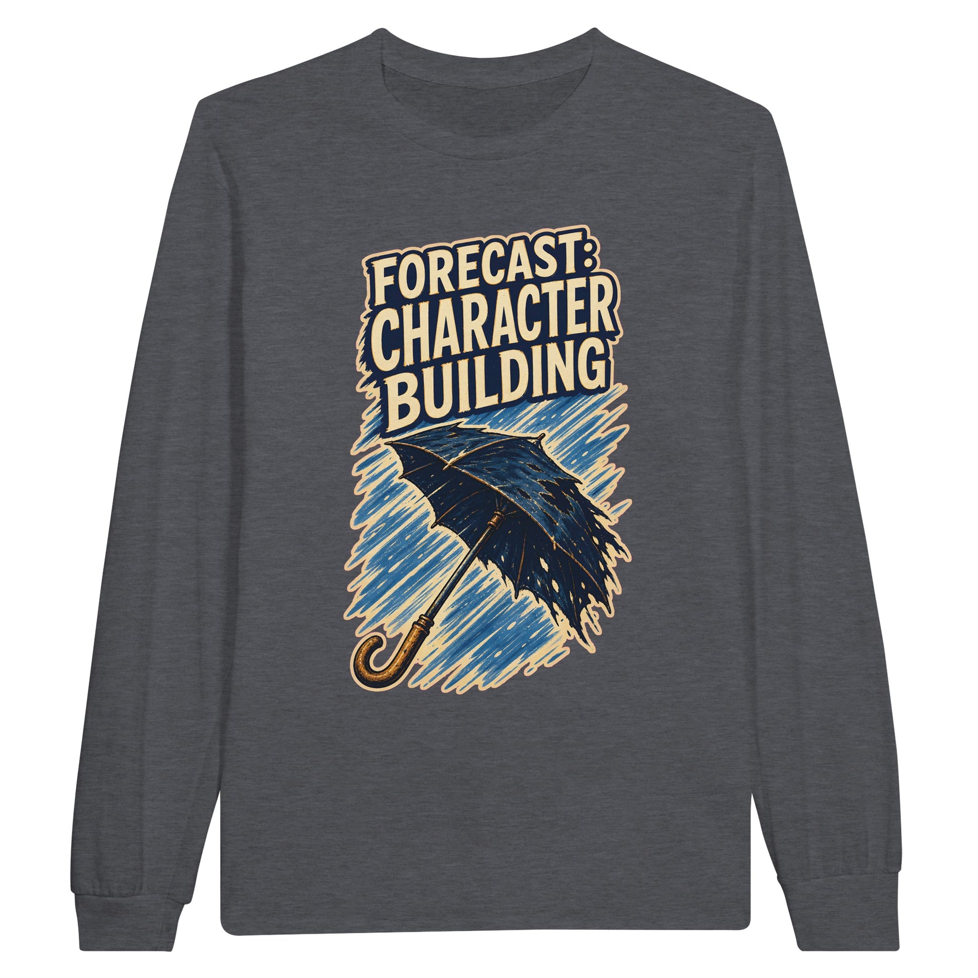 Forecast: Character Building – British Weather Long-Sleeve T-shirt — product view 2