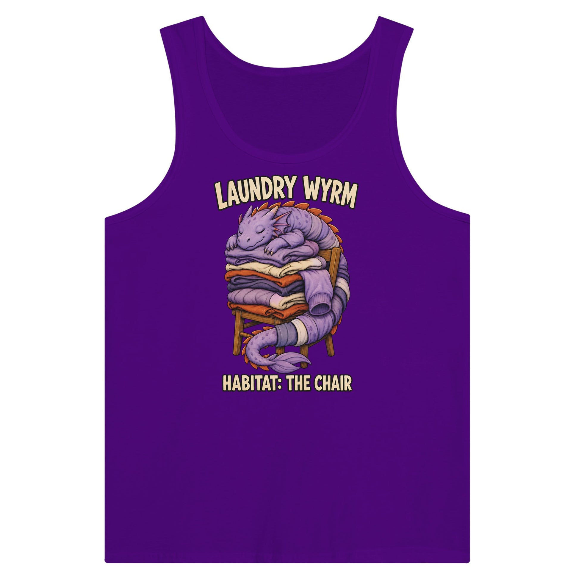 Laundry Wyrm – Habitat: The Chair Premium Unisex Tank Top — product view 6