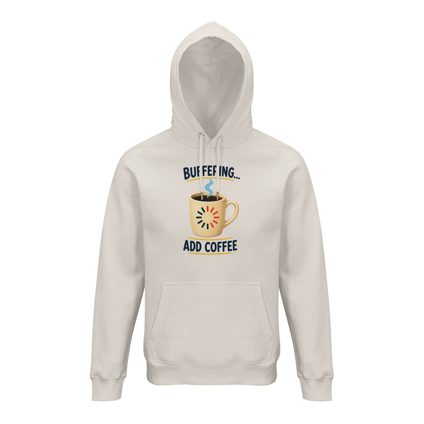Buffering Brew — Add Coffee Tech Graphic Hoodie — product view 1