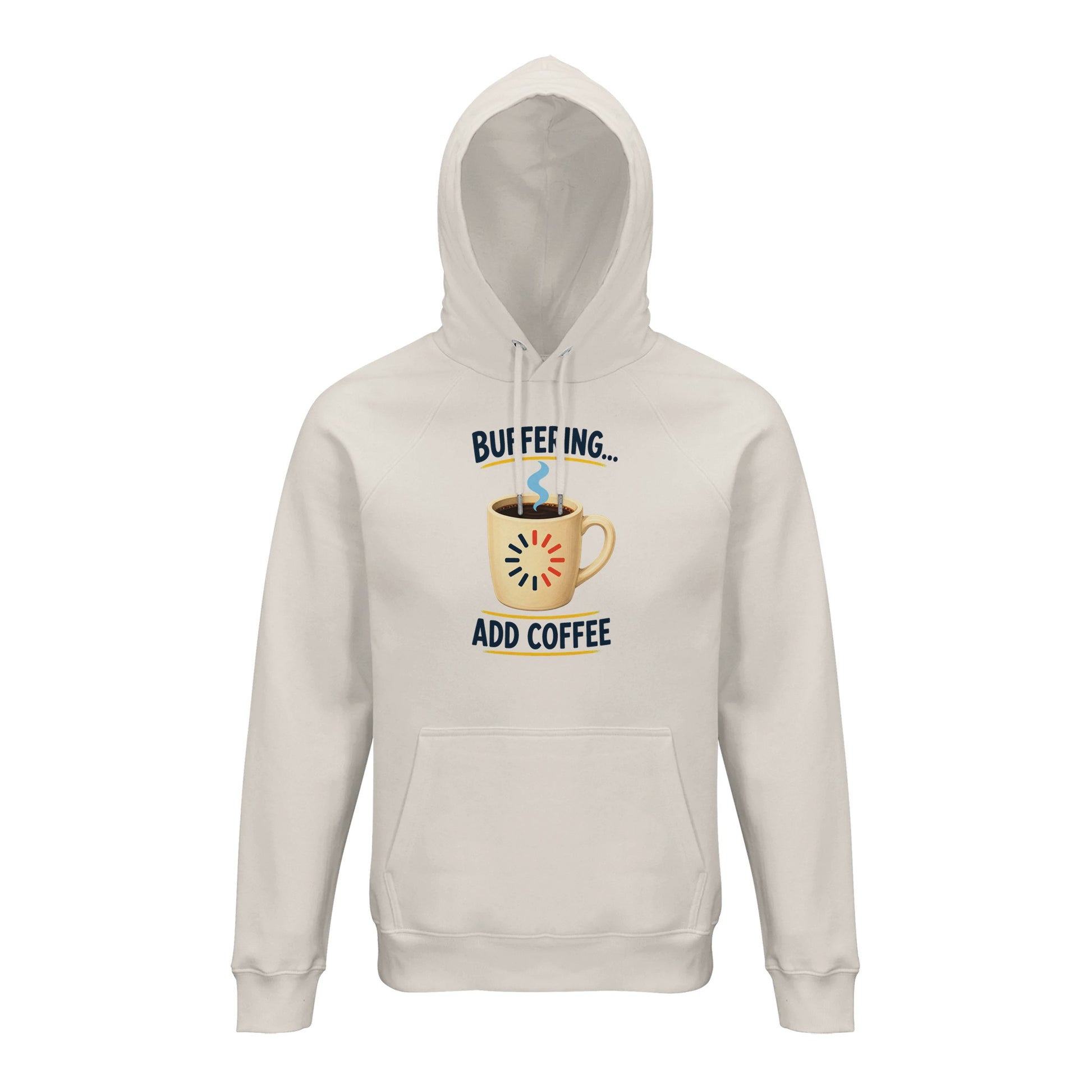 Buffering Brew — Add Coffee Tech Graphic Hoodie — product view 1