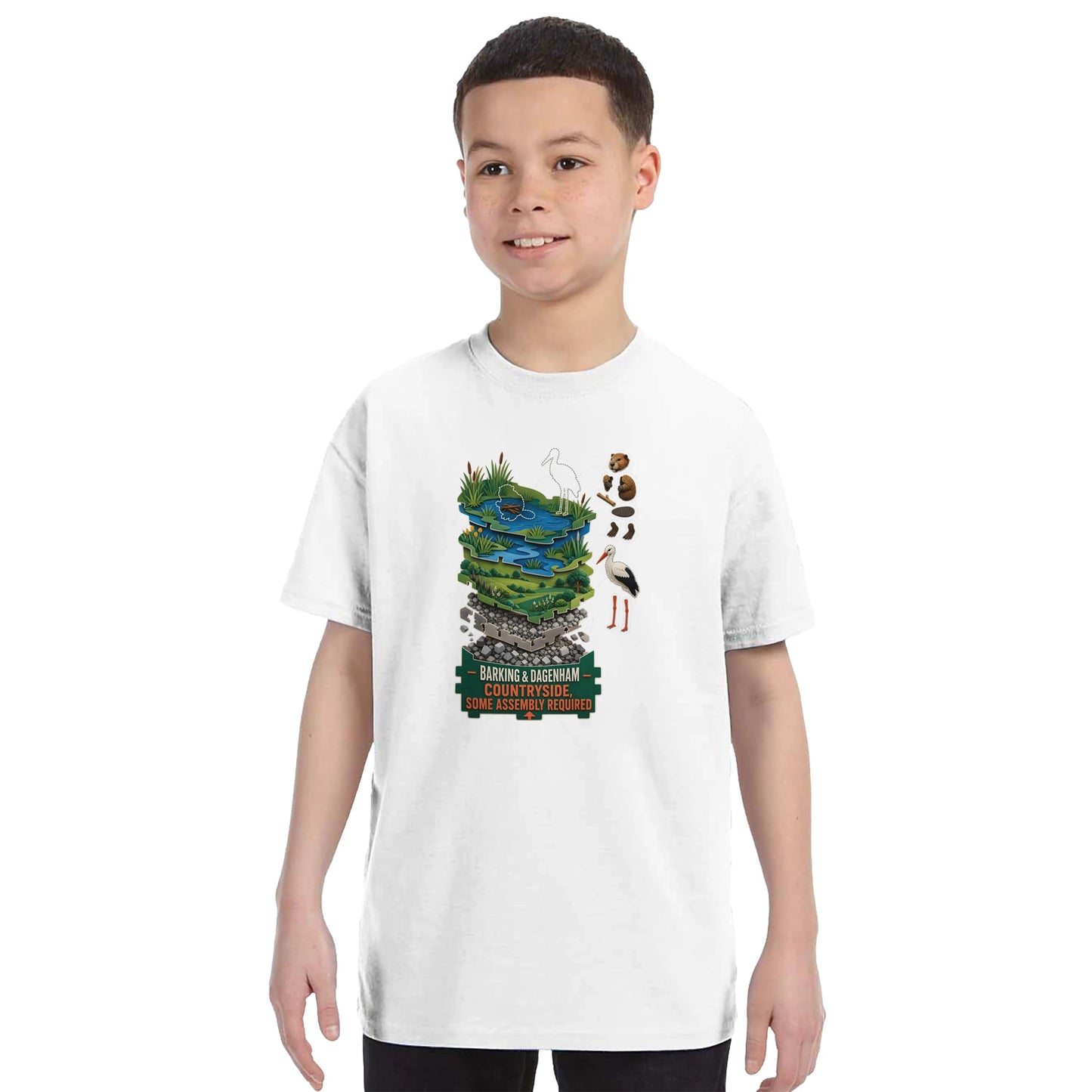 Barking & Dagenham Countryside Kids' T-shirt — product view 16