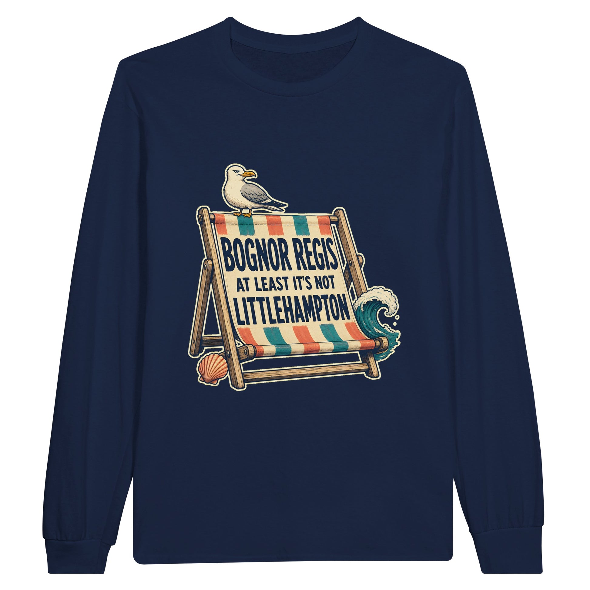 Bognor Regis — At Least It's Not Littlehampton Long-Sleeve T-shirt — product view 11