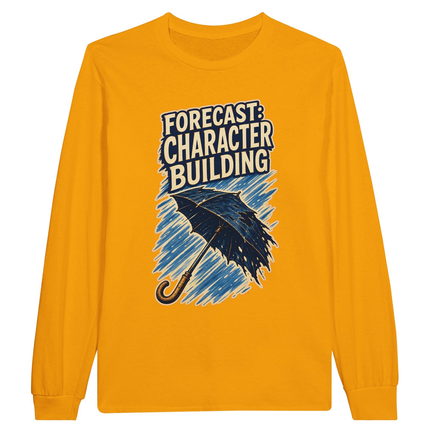 Forecast: Character Building – British Weather Long-Sleeve T-shirt — product view 4
