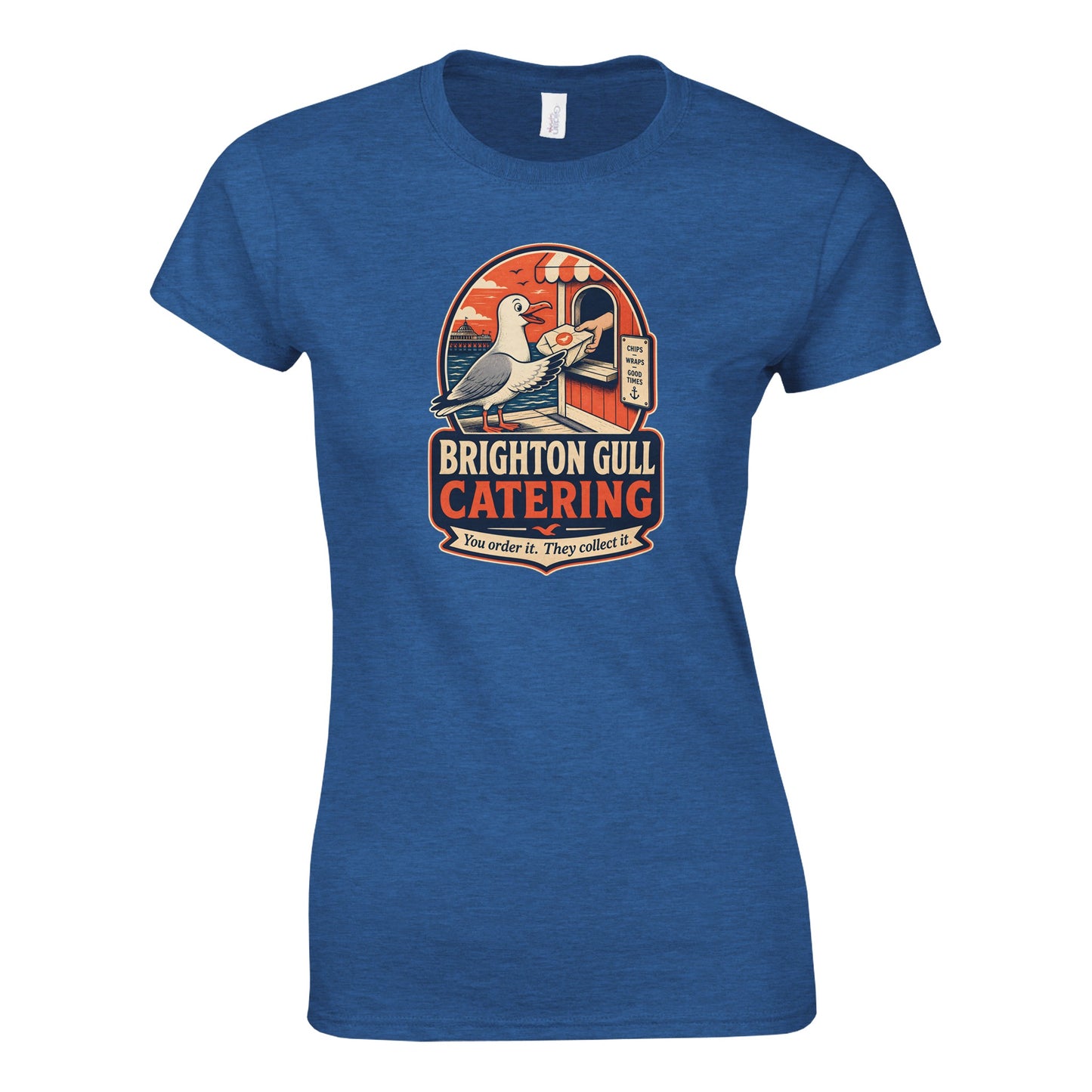 Brighton Gull Catering — Illustrated Women's T-shirt — product view 5
