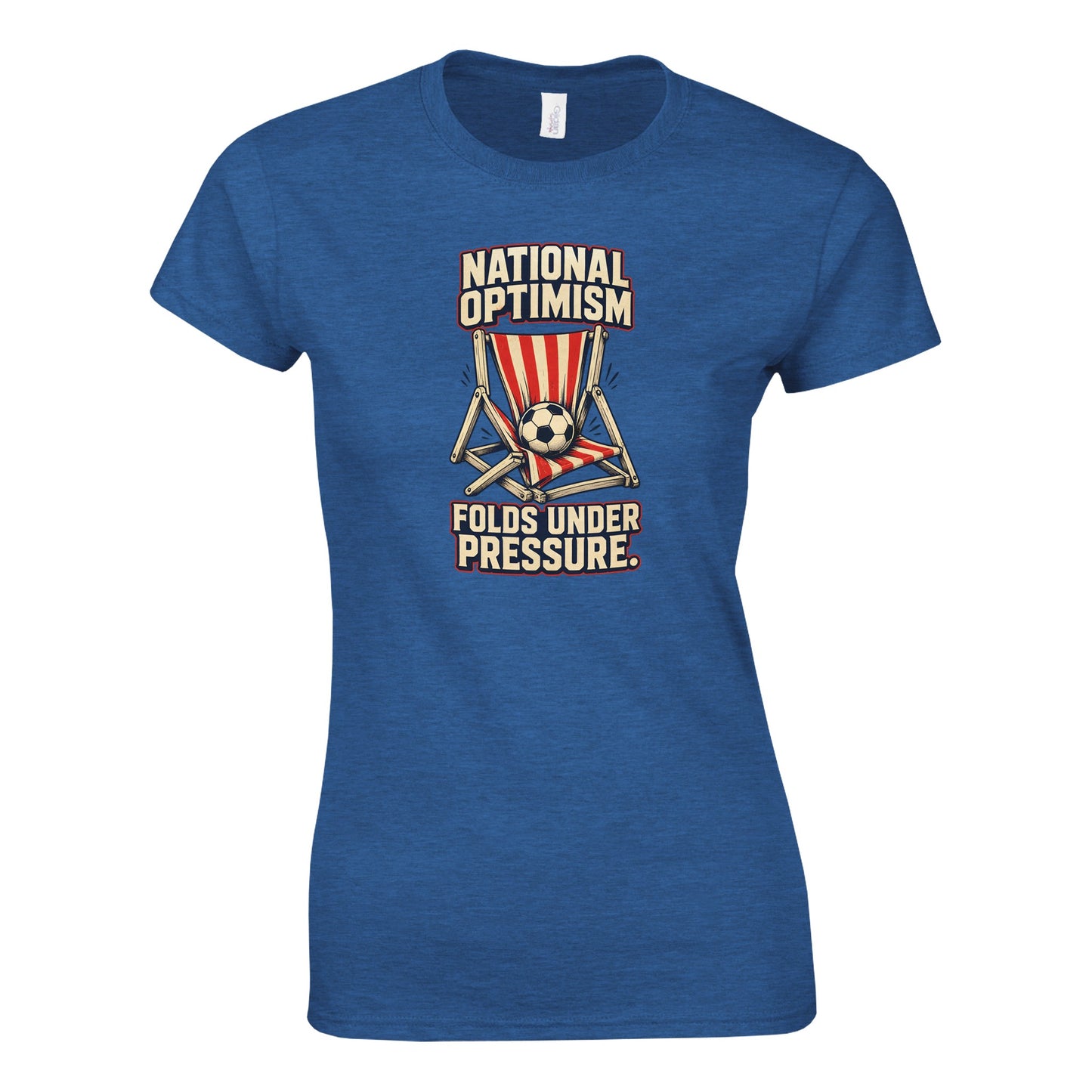 National Optimism Folds Under Pressure Football Women's T-shirt — product view 5