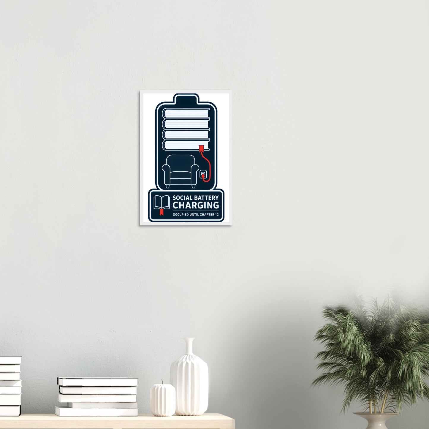 Social Battery Charging Framed Wall Art — product view 11