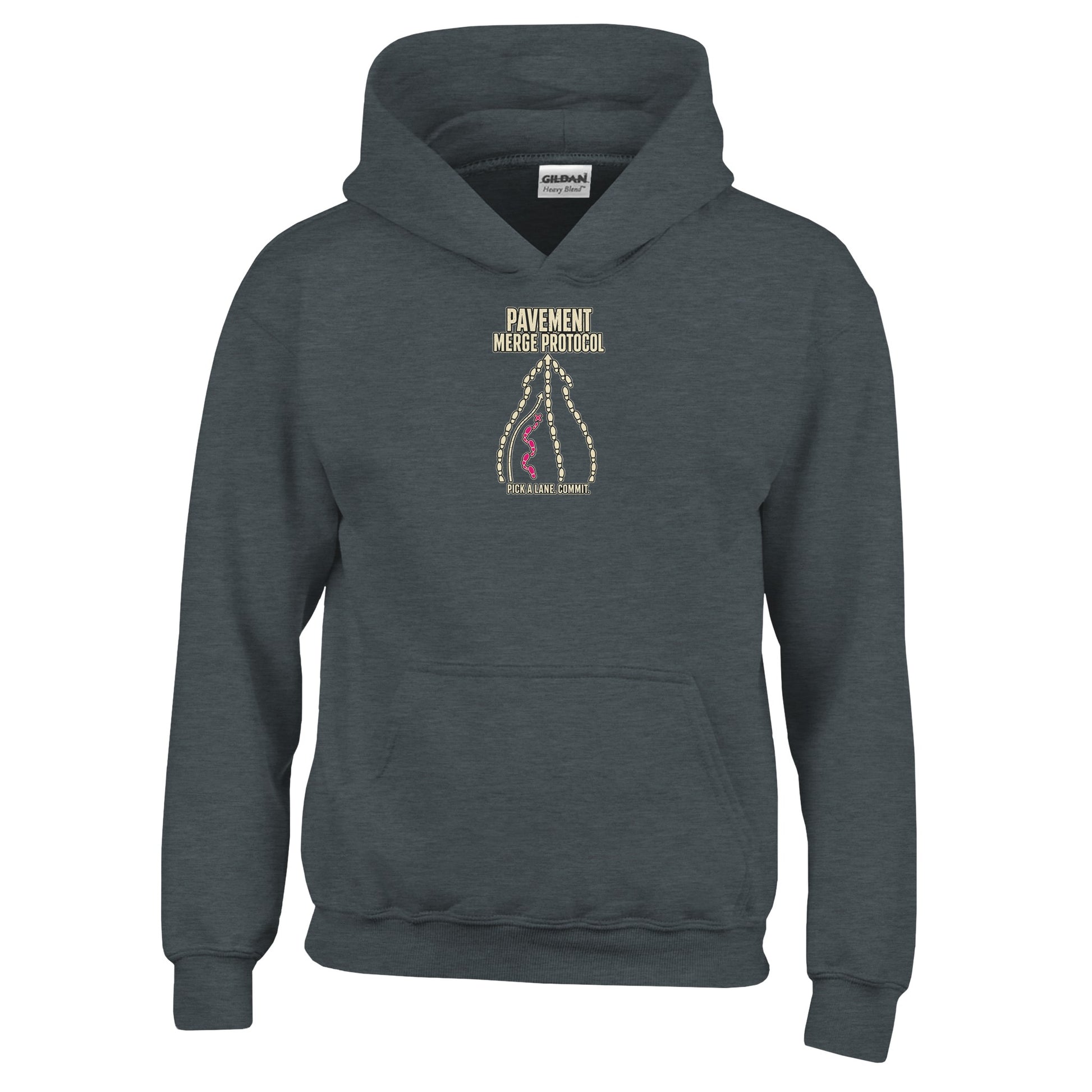 Pavement Merge Protocol — Pick a Lane Kids' Hoodie — product view 9