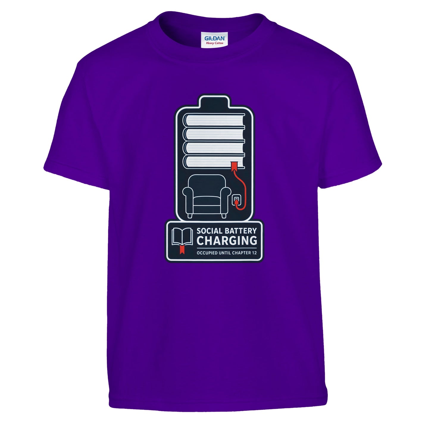 Social Battery Charging Kids' T-shirt — product view 6