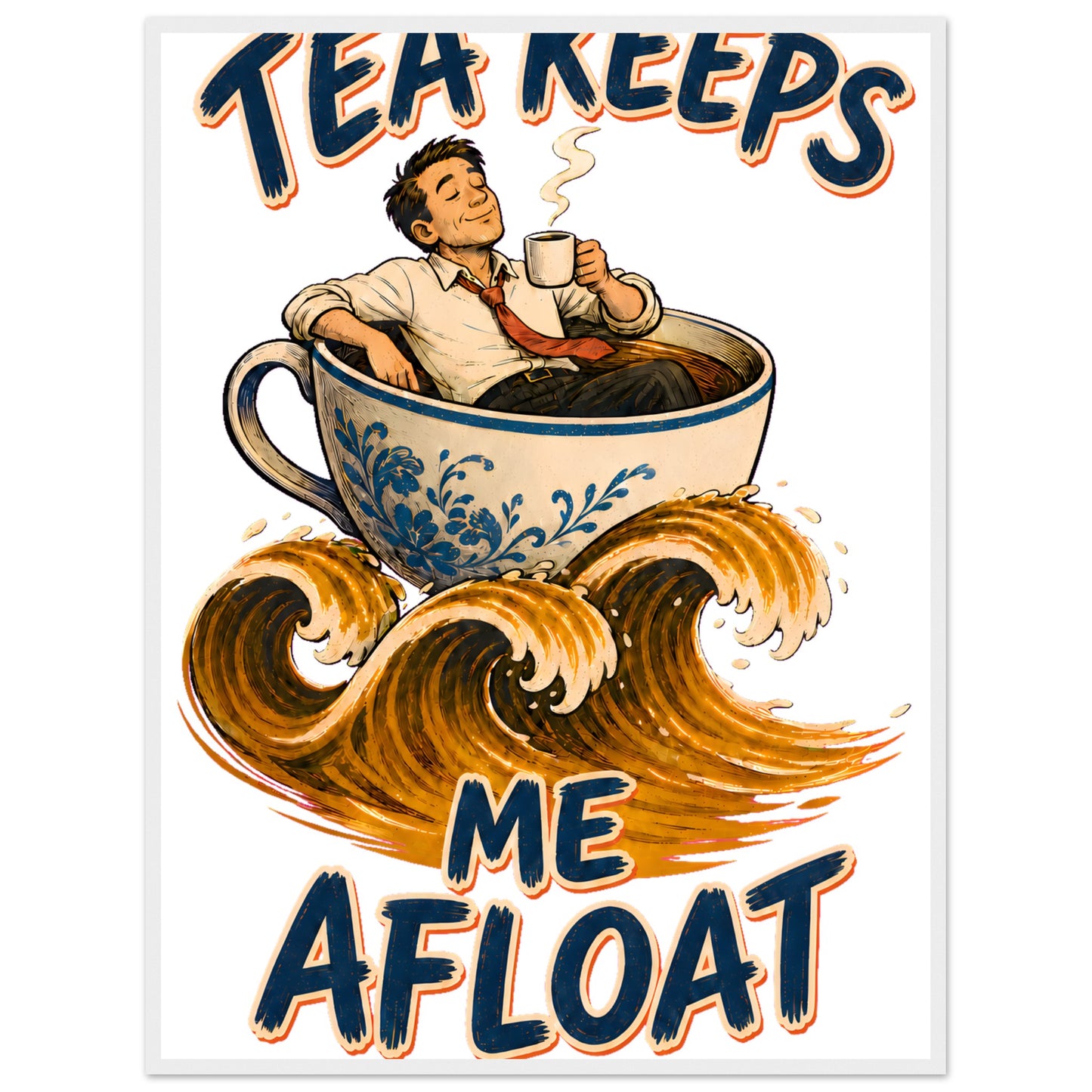 Tea Keeps Me Afloat Framed Wall Art — product view 7