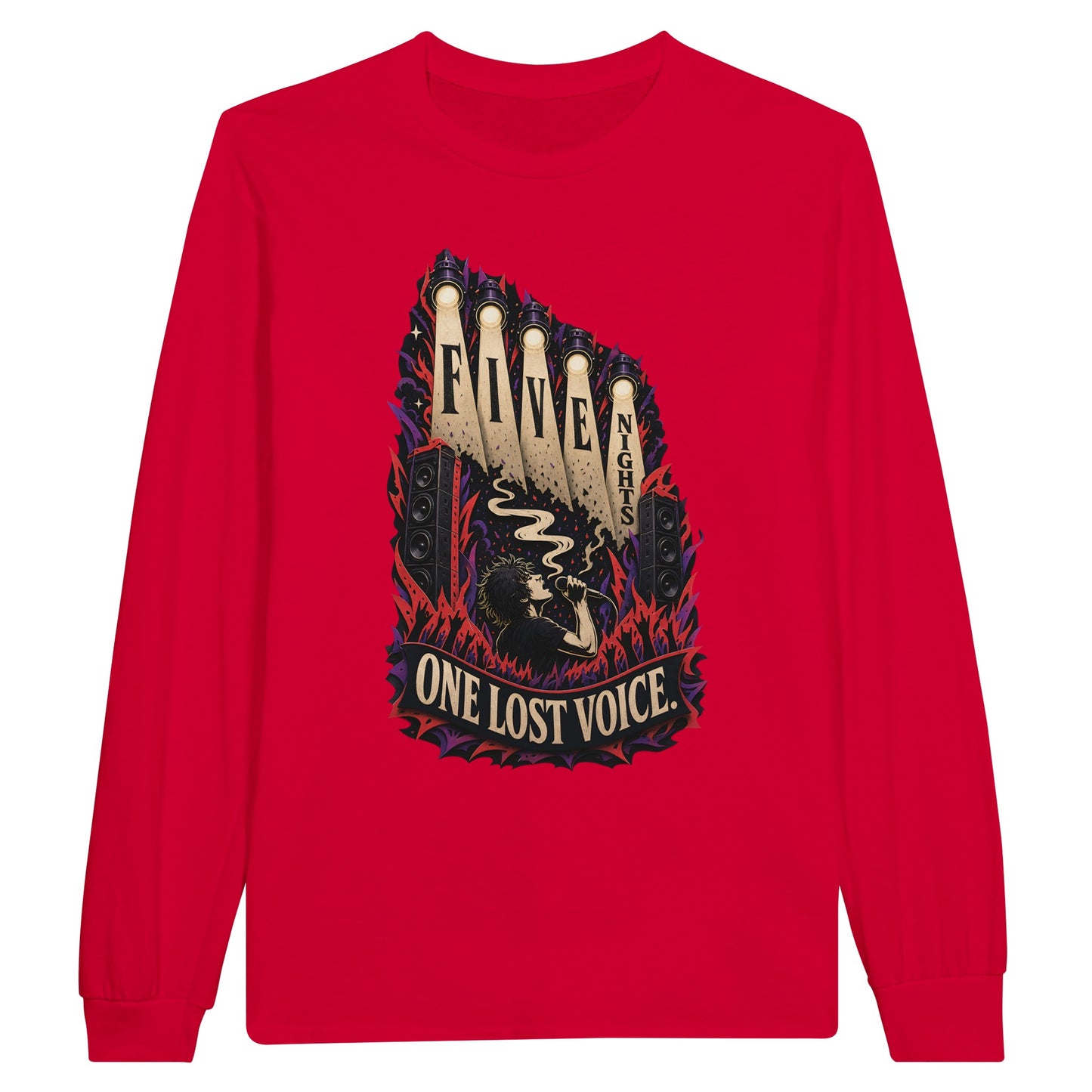 Five Nights, One Lost Voice Long-Sleeve T-shirt — product view 9