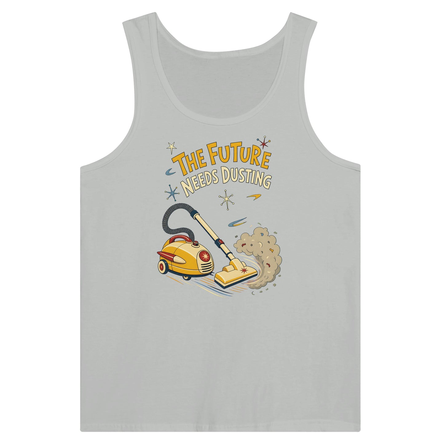 The Future Needs Dusting Premium Unisex Tank Top — product view 5