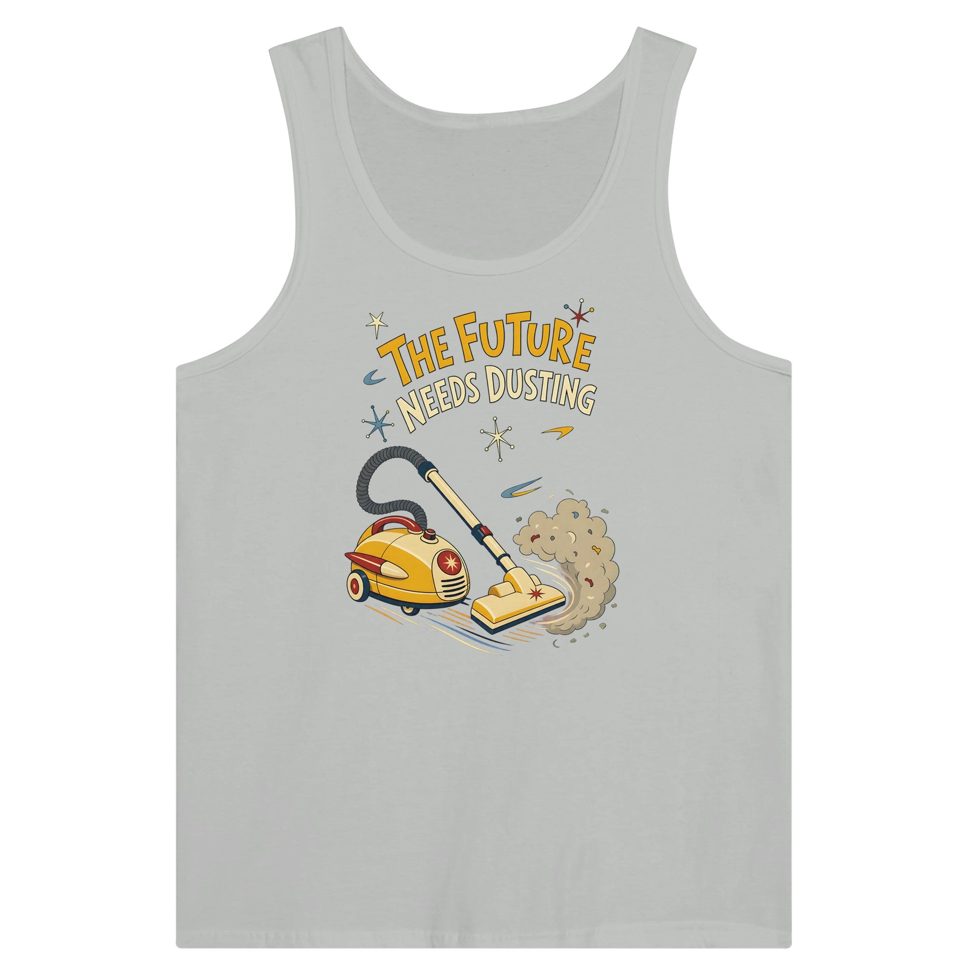 The Future Needs Dusting Premium Unisex Tank Top — product view 5