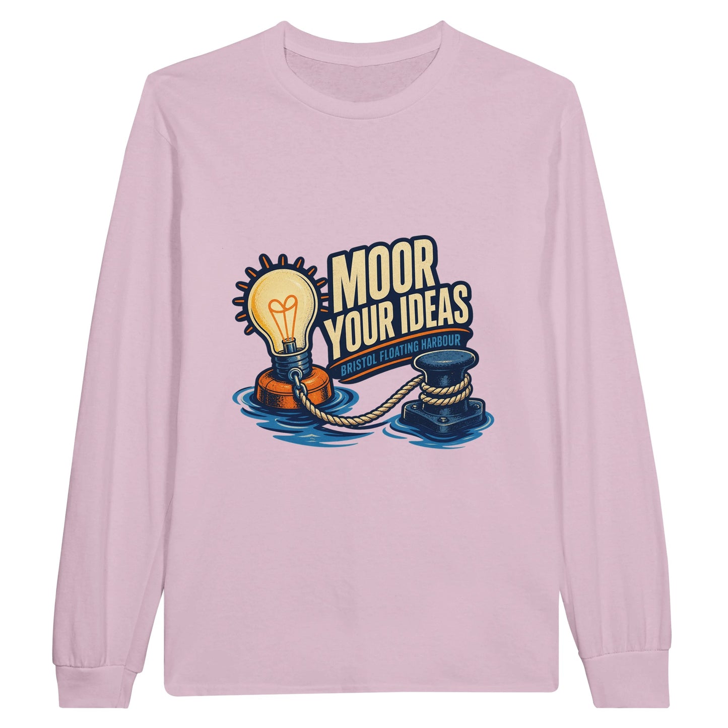 Moor Your Ideas – Bristol Floating Harbour Long-Sleeve T-shirt — product view 5