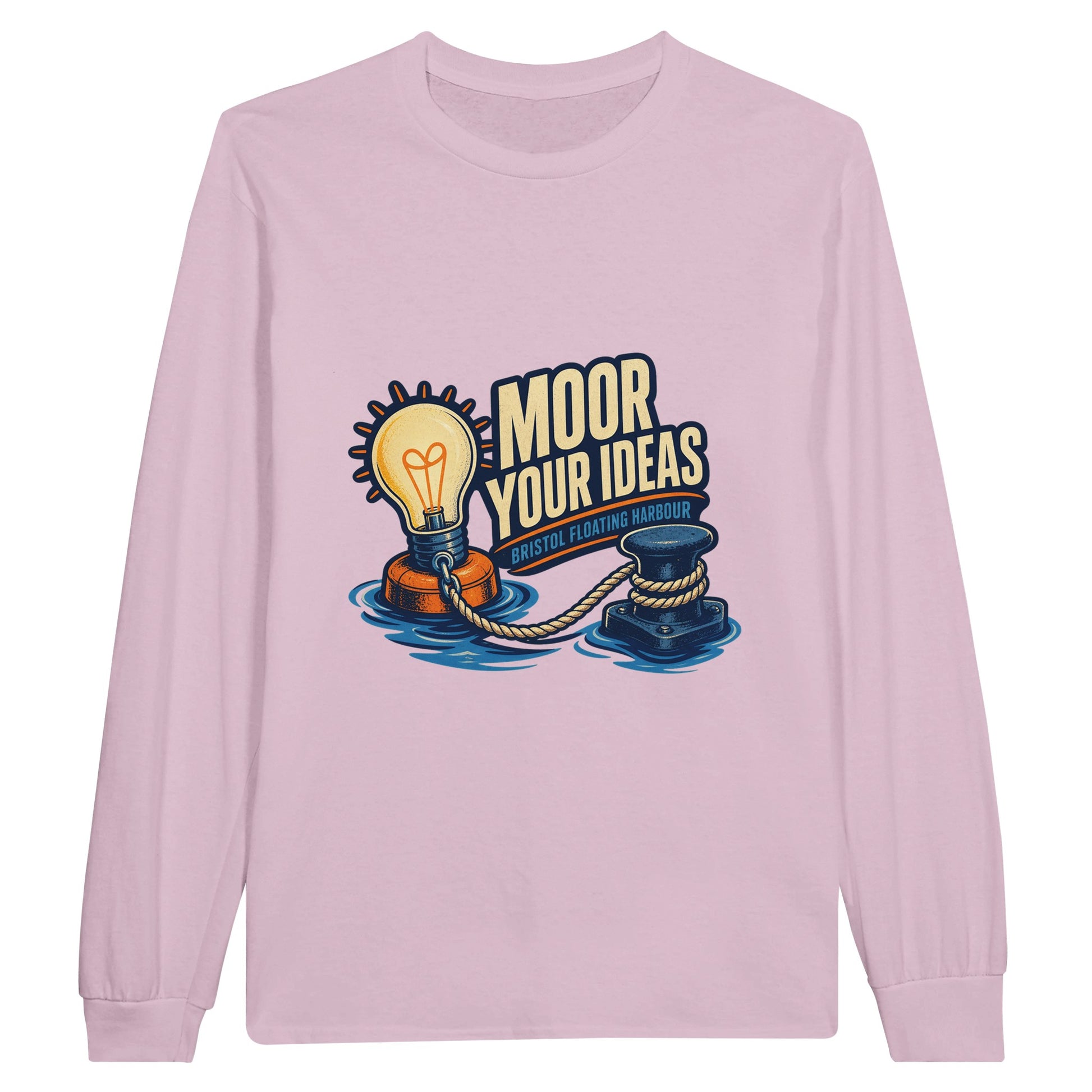 Moor Your Ideas – Bristol Floating Harbour Long-Sleeve T-shirt — product view 5