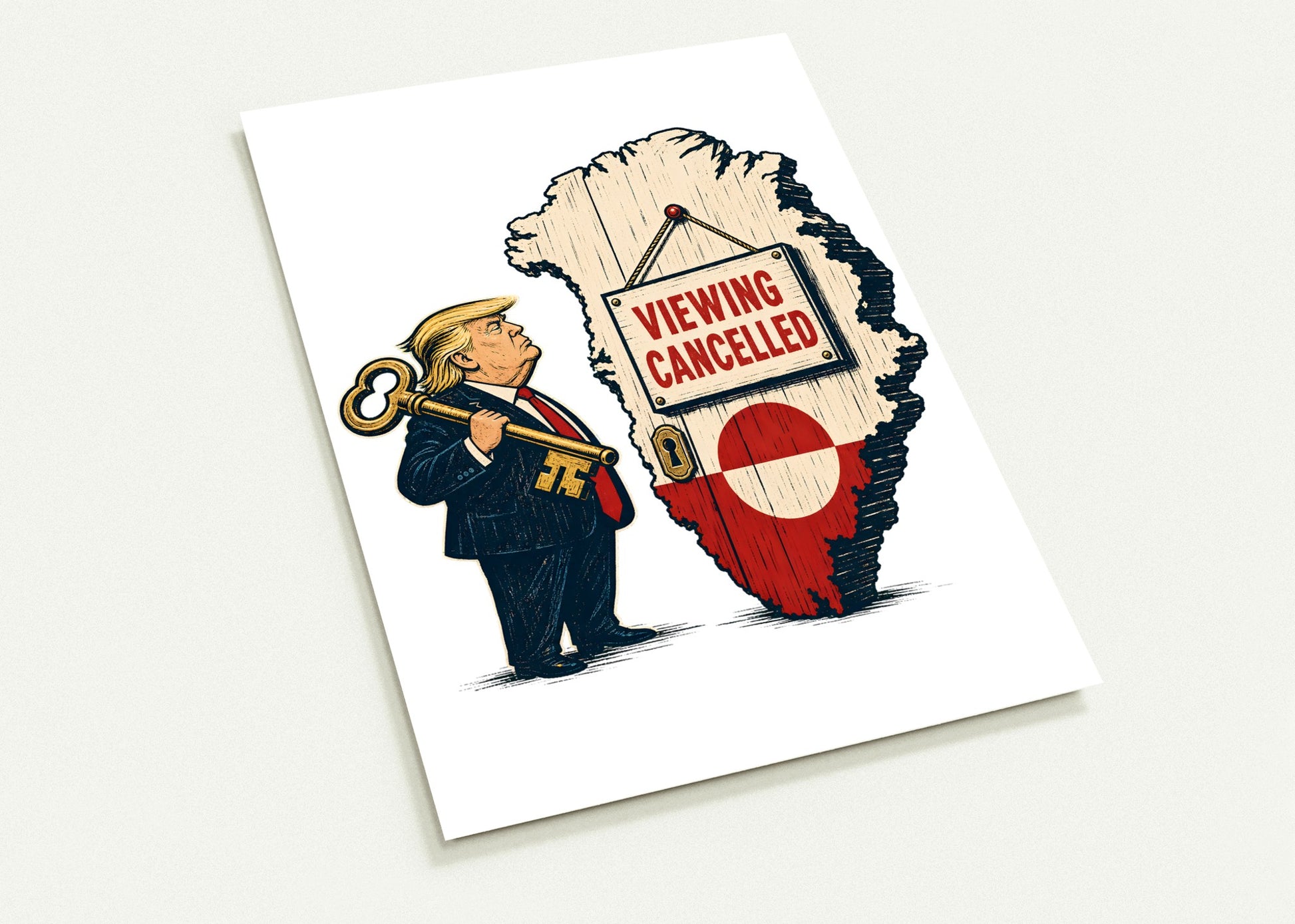 Viewing Cancelled — Greenland Political Satire Postcard Pack — product view 2