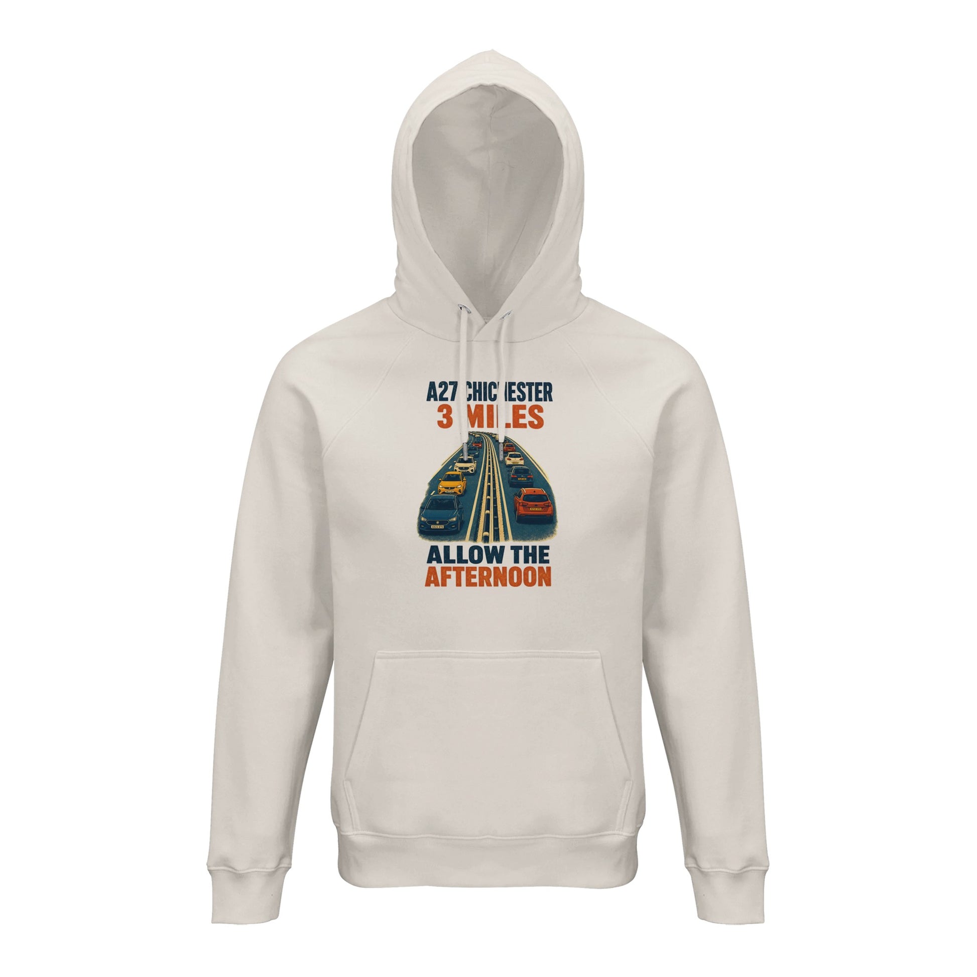 A27 Chichester – 3 Miles, Allow the Afternoon Hoodie — product view 1