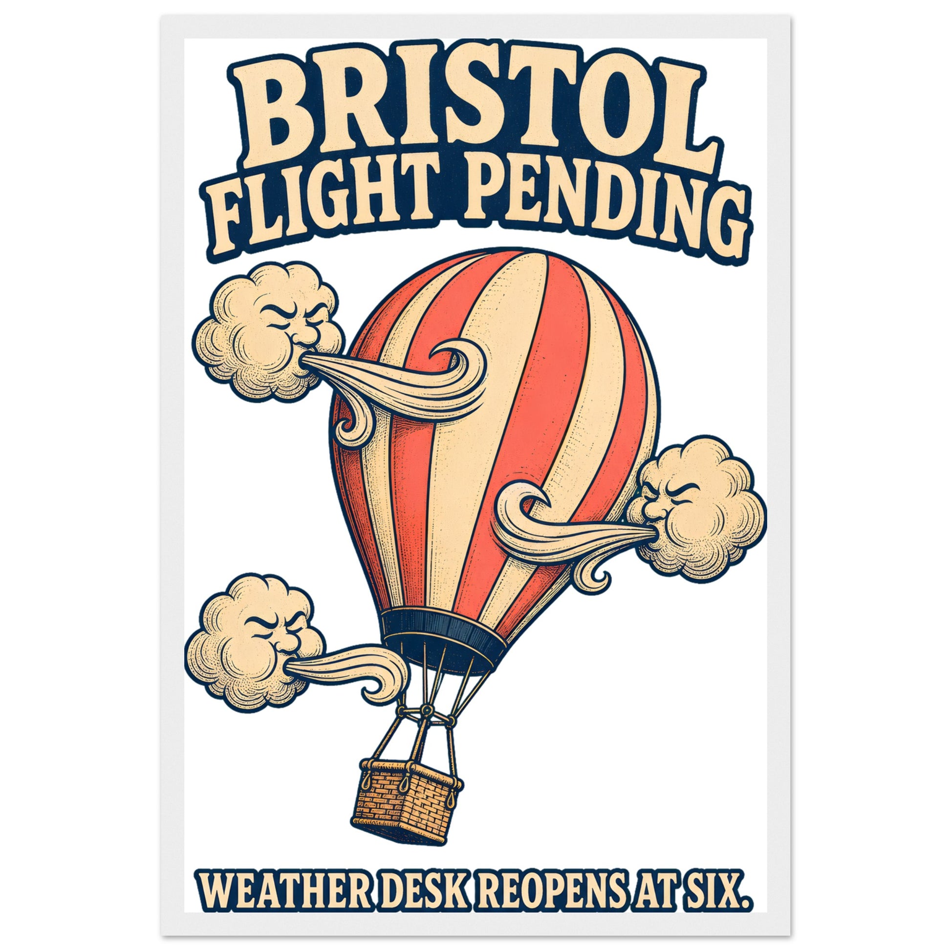 Bristol Flight Pending – Weather Desk Framed Wall Art — product view 1