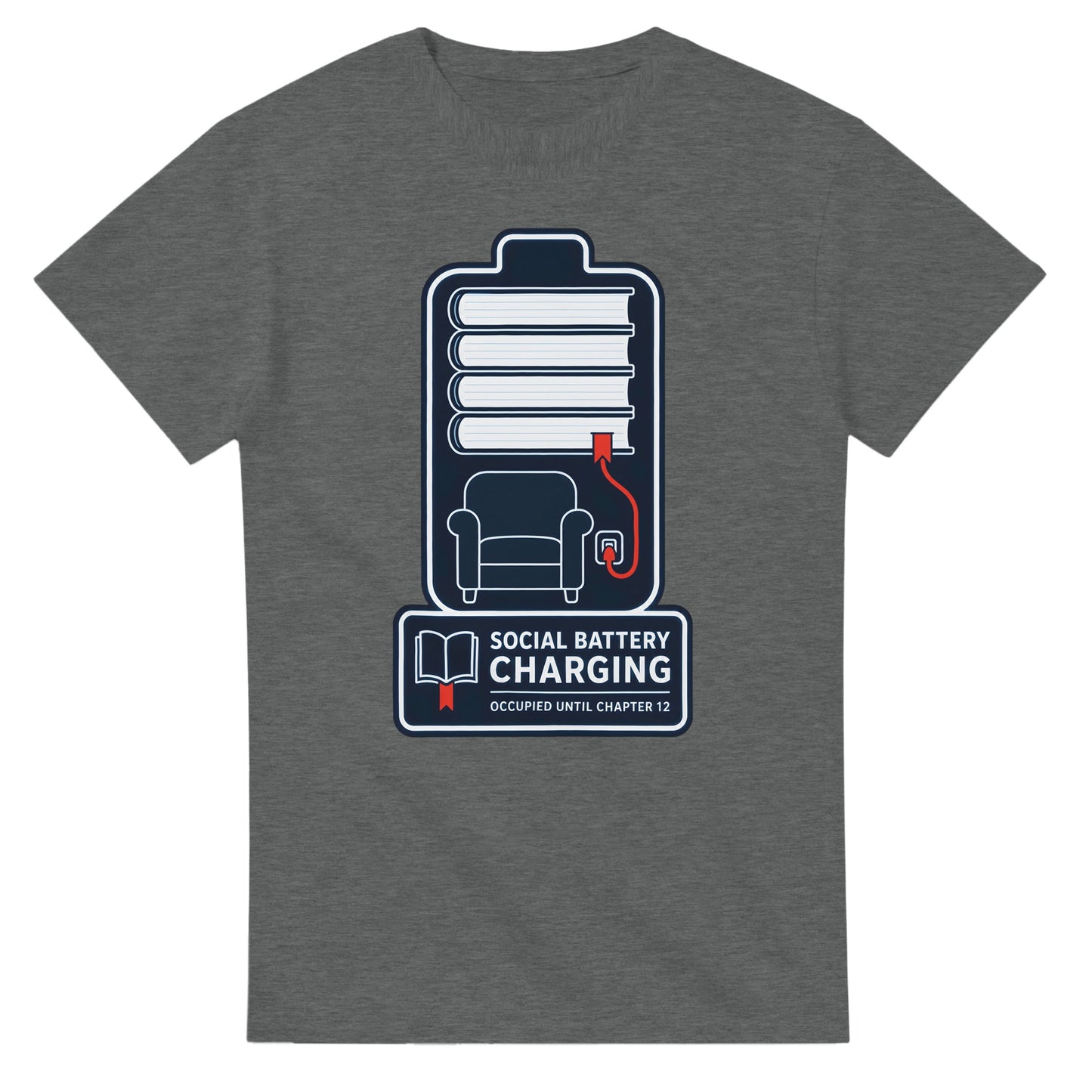 Social Battery Charging T-shirt — product view 3