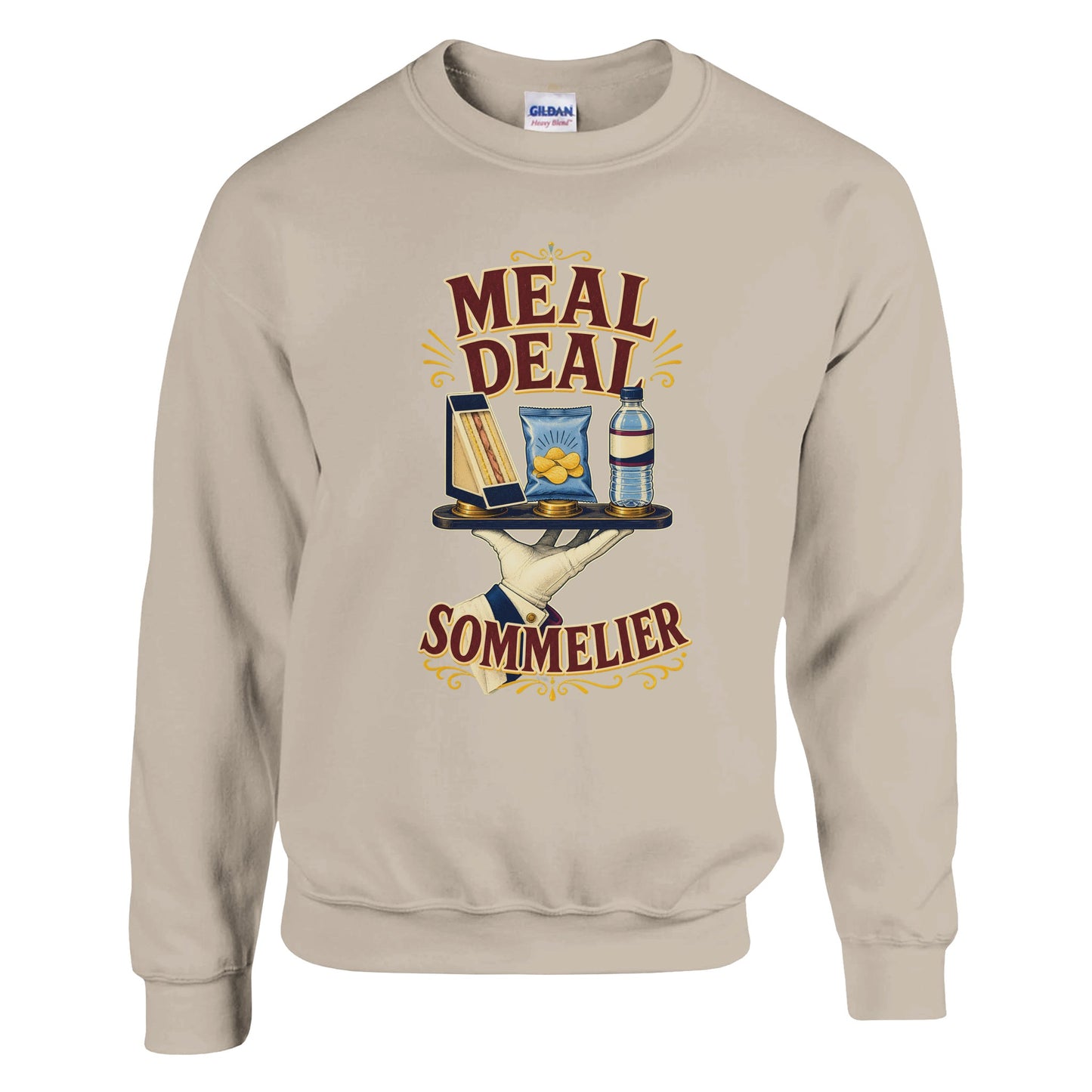 Meal Deal Sommelier British Lunch Design Sweatshirt — product view 6