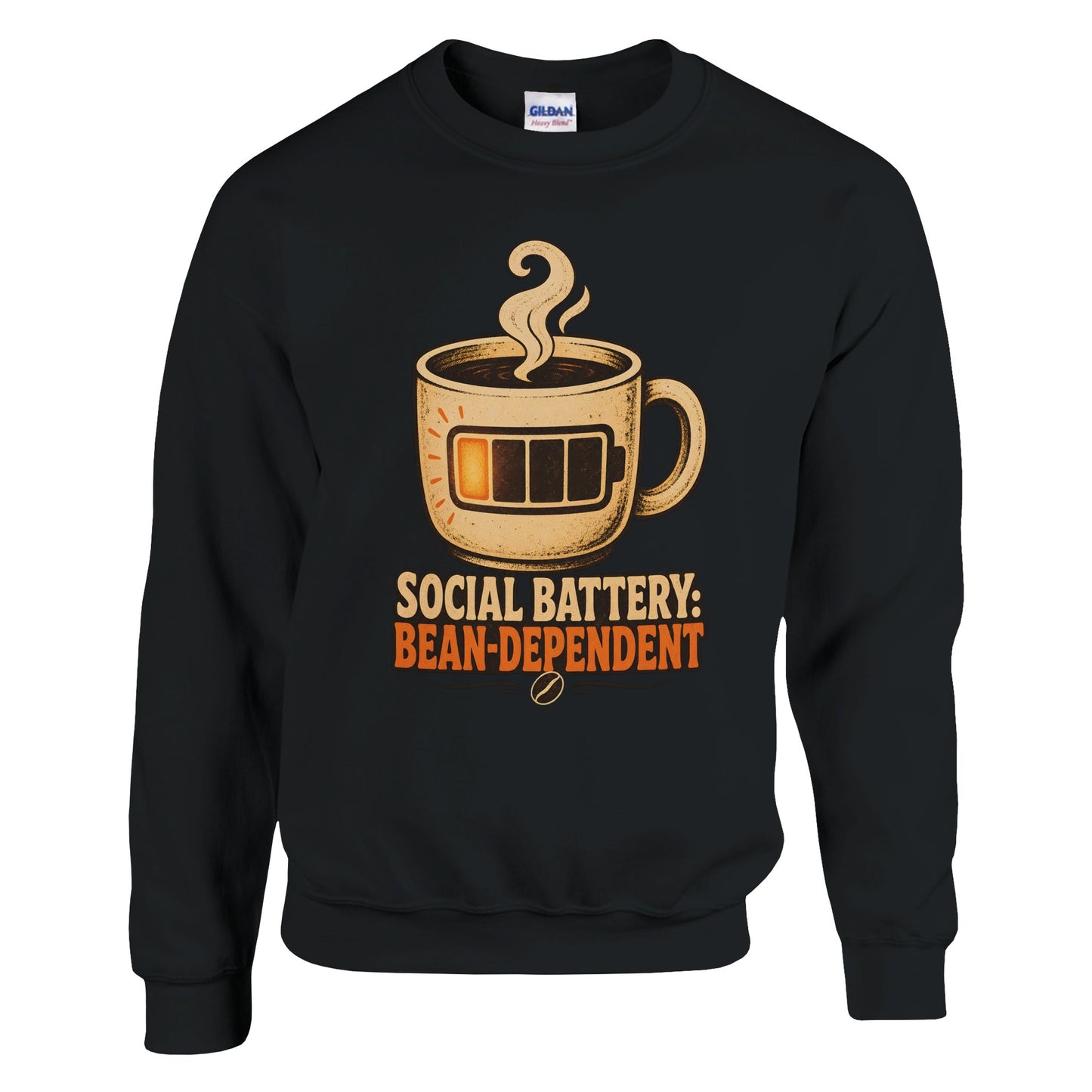 Social Battery: Bean-Dependent Graphic Sweatshirt — product view 5