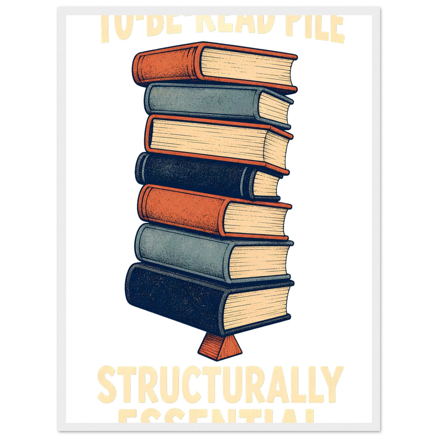 To-Be-Read Pile: Structurally Essential Book Graphic Framed Wall Art — product view 2