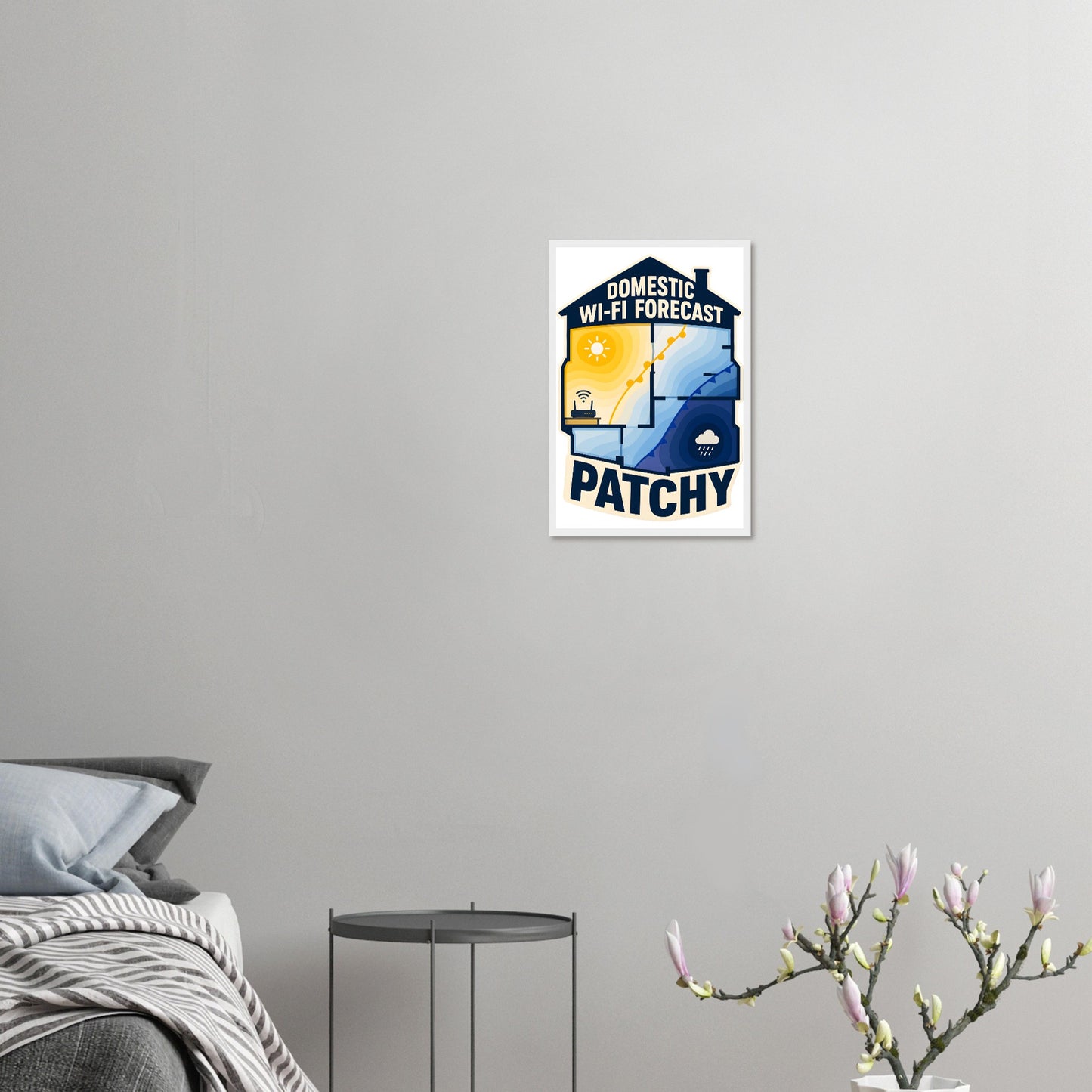 Domestic Wi-Fi Forecast Patchy Framed Wall Art — product view 10