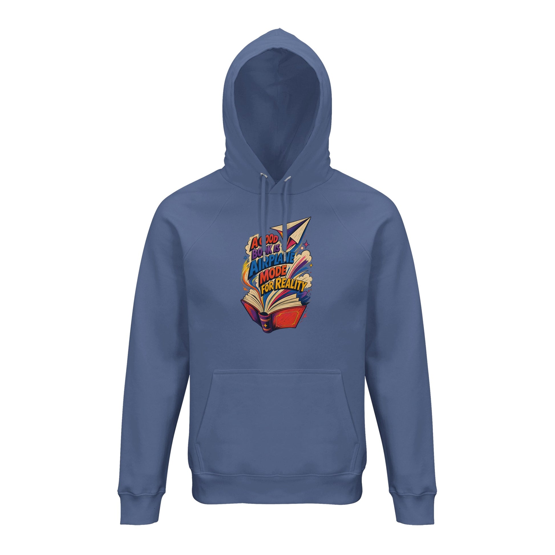 A Good Book Is Airplane Mode for Reality Hoodie — product view 3