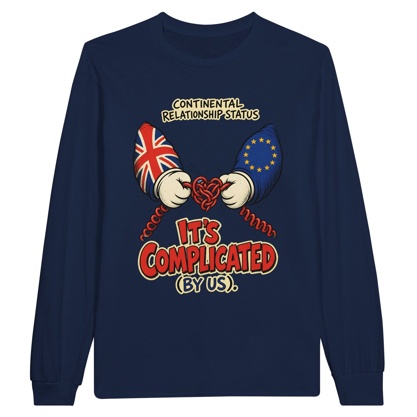 It's Complicated (By Us) UK–EU 1990s Cartoon Long-Sleeve T-shirt — product view 11