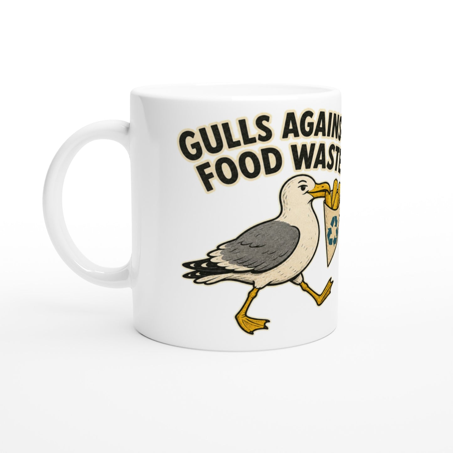 Gulls Against Food Waste Graphic Mug — product view 2