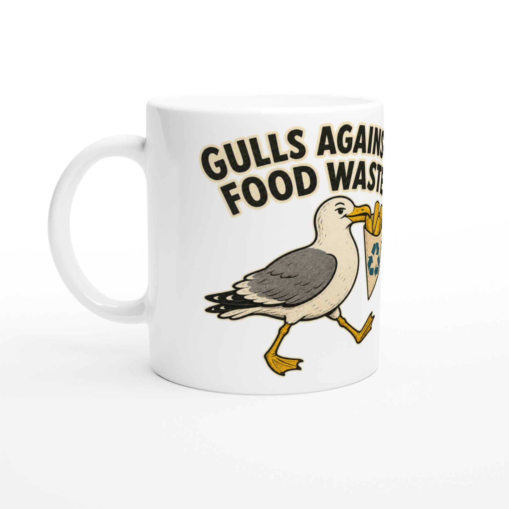Gulls Against Food Waste Graphic Mug — product view 2