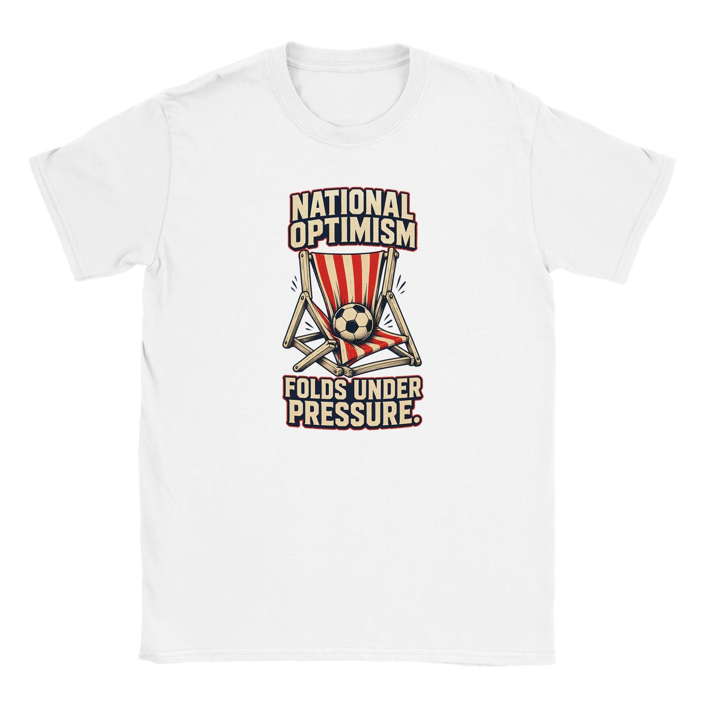 National Optimism Folds Under Pressure Football Kids' T-shirt — product view 15