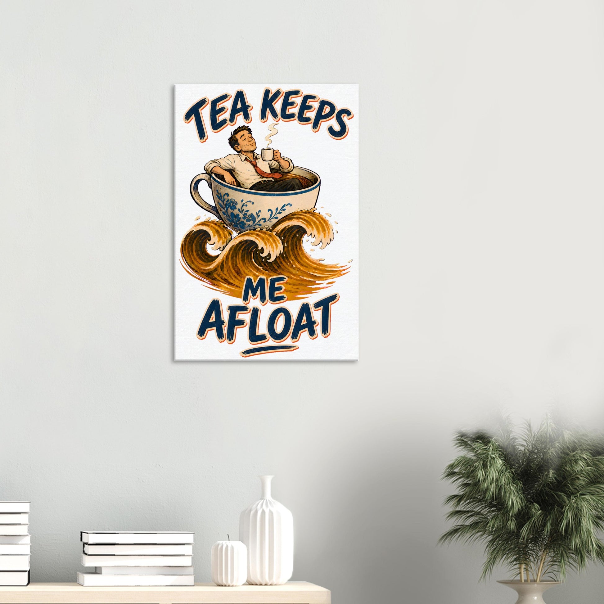 Tea Keeps Me Afloat Canvas — product view 4