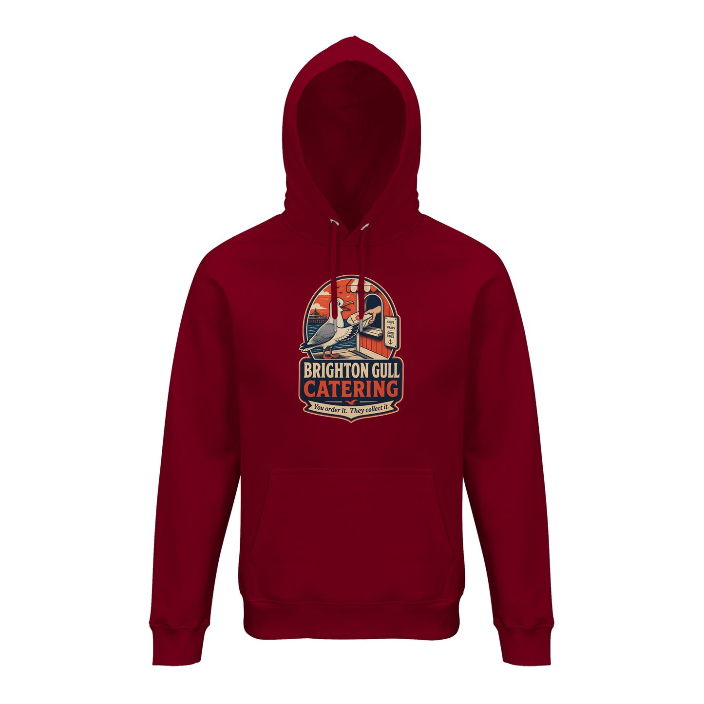 Brighton Gull Catering — Illustrated Hoodie — product view 4