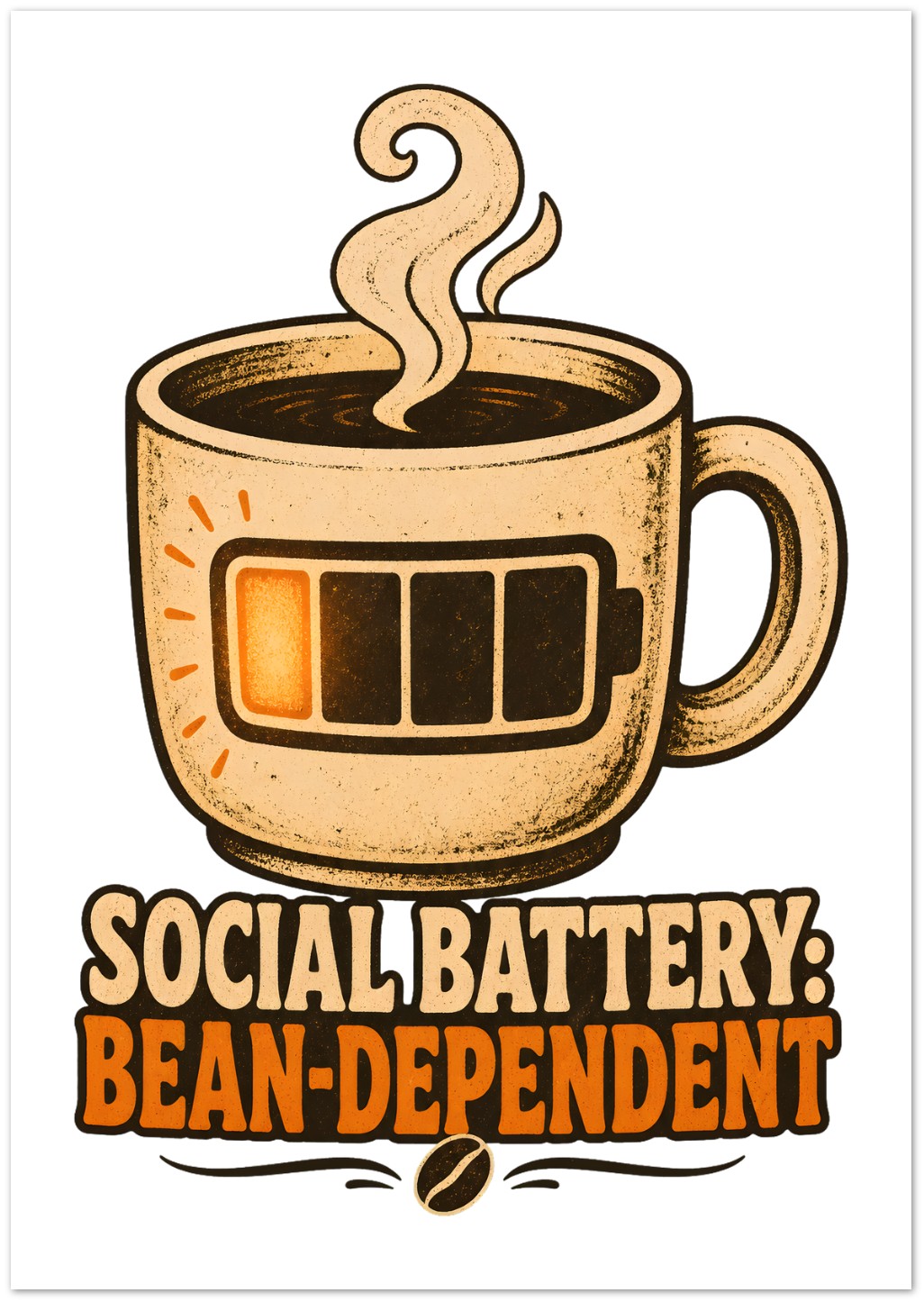 Social Battery: Bean-Dependent Graphic Greeting Card Pack — product view 2