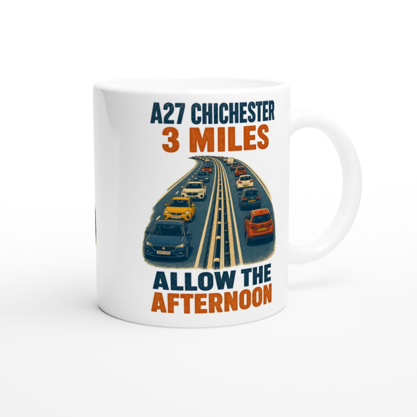 A27 Chichester – 3 Miles, Allow the Afternoon Mug — product view 2