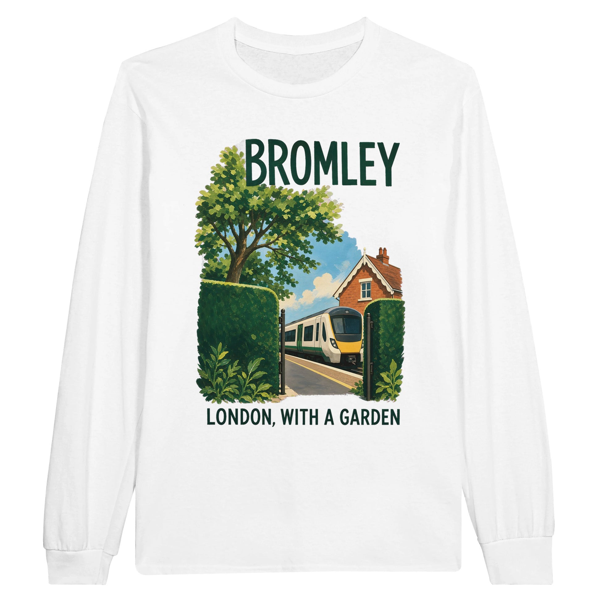 Bromley: London with a Garden Long-Sleeve T-shirt — product view 1