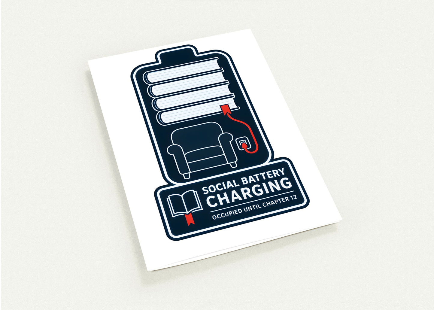 Social Battery Charging Greeting Card Pack — product view 4
