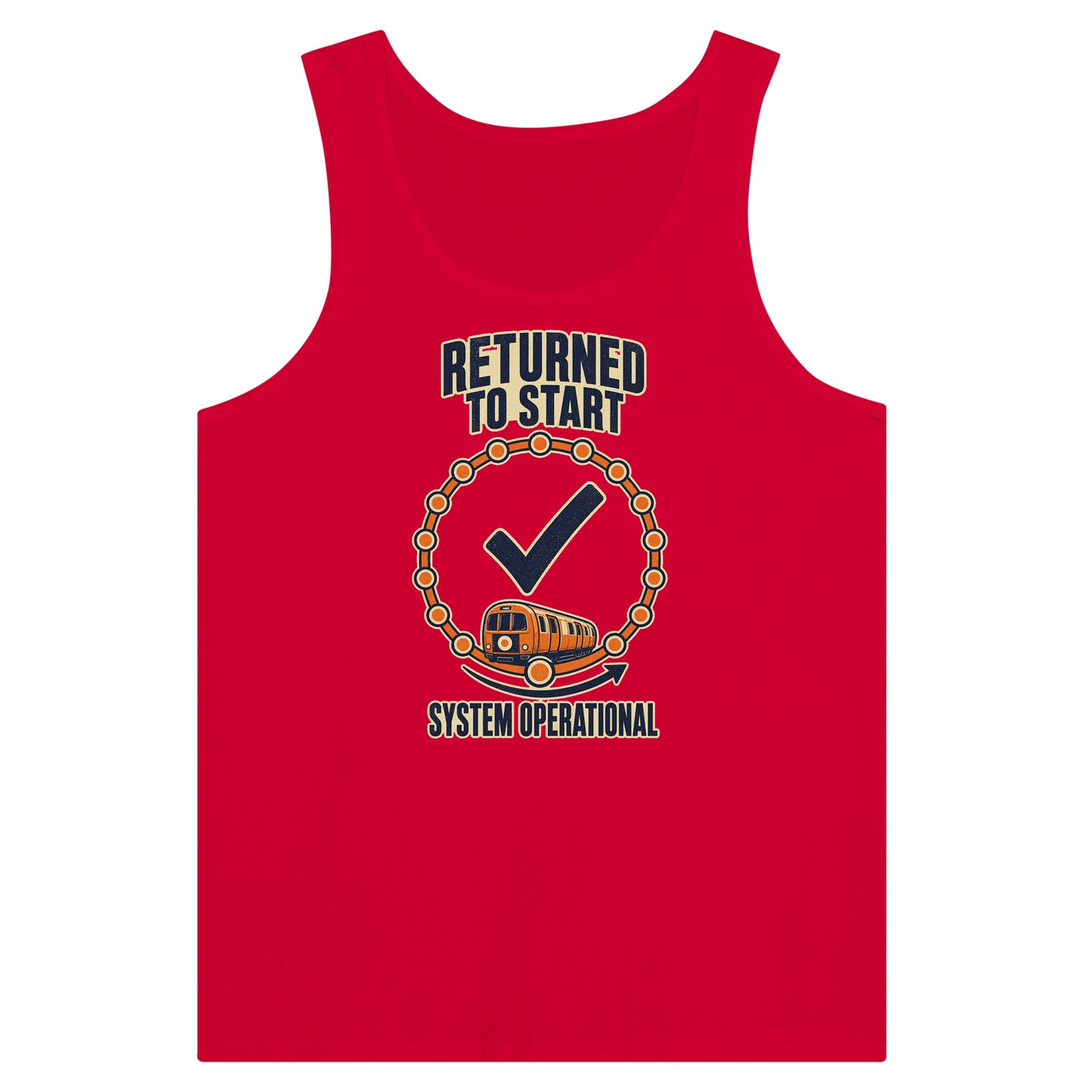 Glasgow Subway: System Operational Premium Unisex Tank Top — product view 12